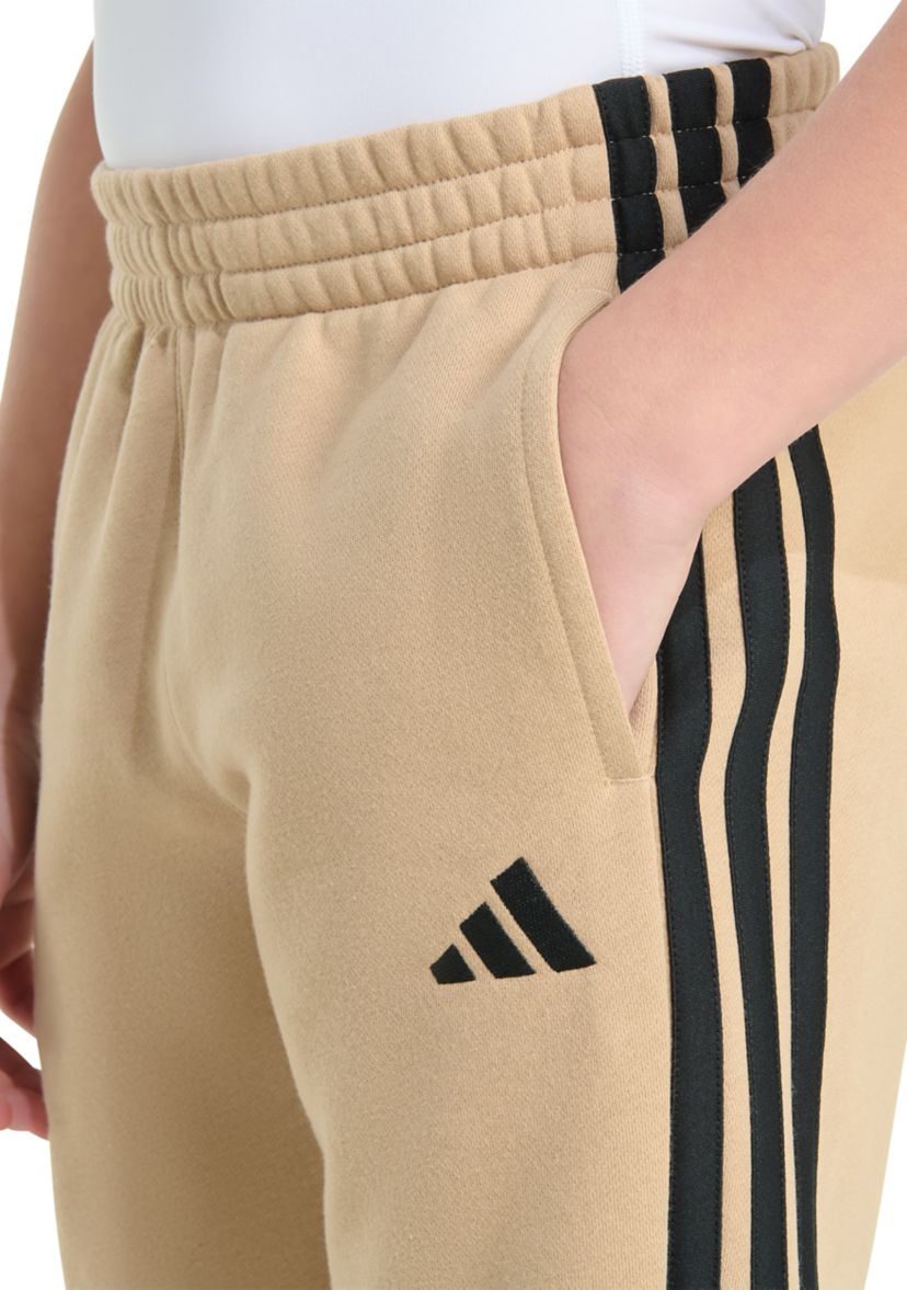 Boys 8-20 Elastic Waistband Essential 3 Stripe Fleece Jogger Pants