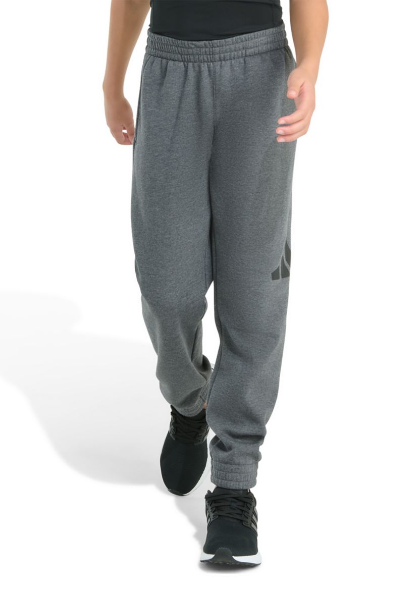 Boys 8-20 Elastic Waistband Essential Big Logo Fleece Heather Jogger Pants (Extended Size)