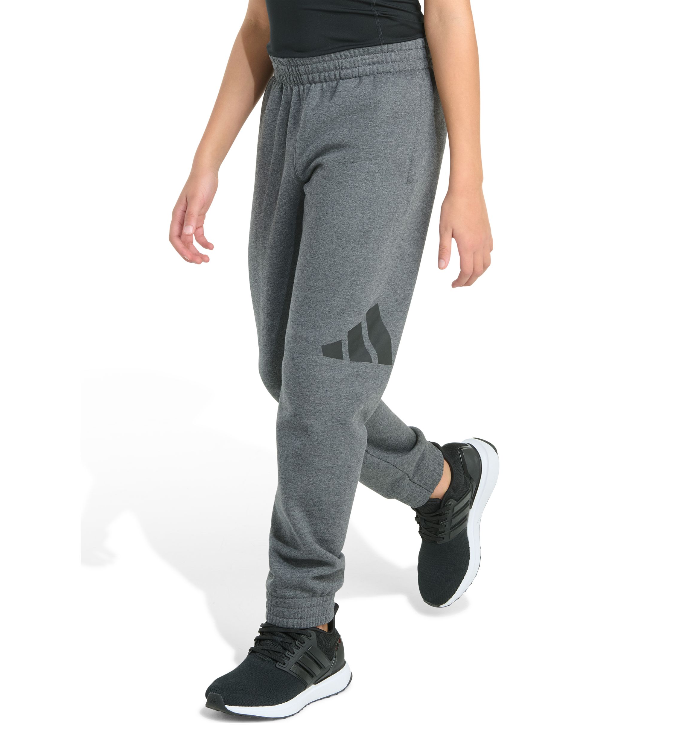 Boys 8-20 Elastic Waistband Essential Big Logo Fleece Heather Jogger Pants (Extended Size)