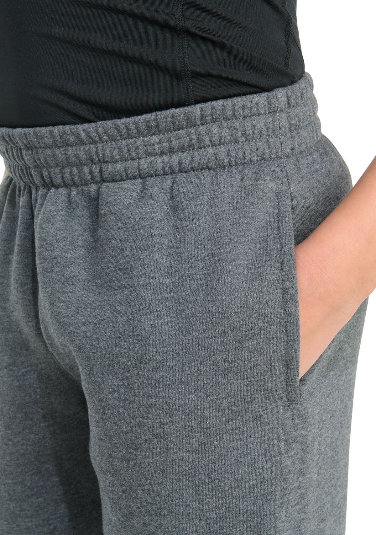 Boys 8-20 Elastic Waistband Essential Big Logo Fleece Heather Jogger Pants (Extended Size)