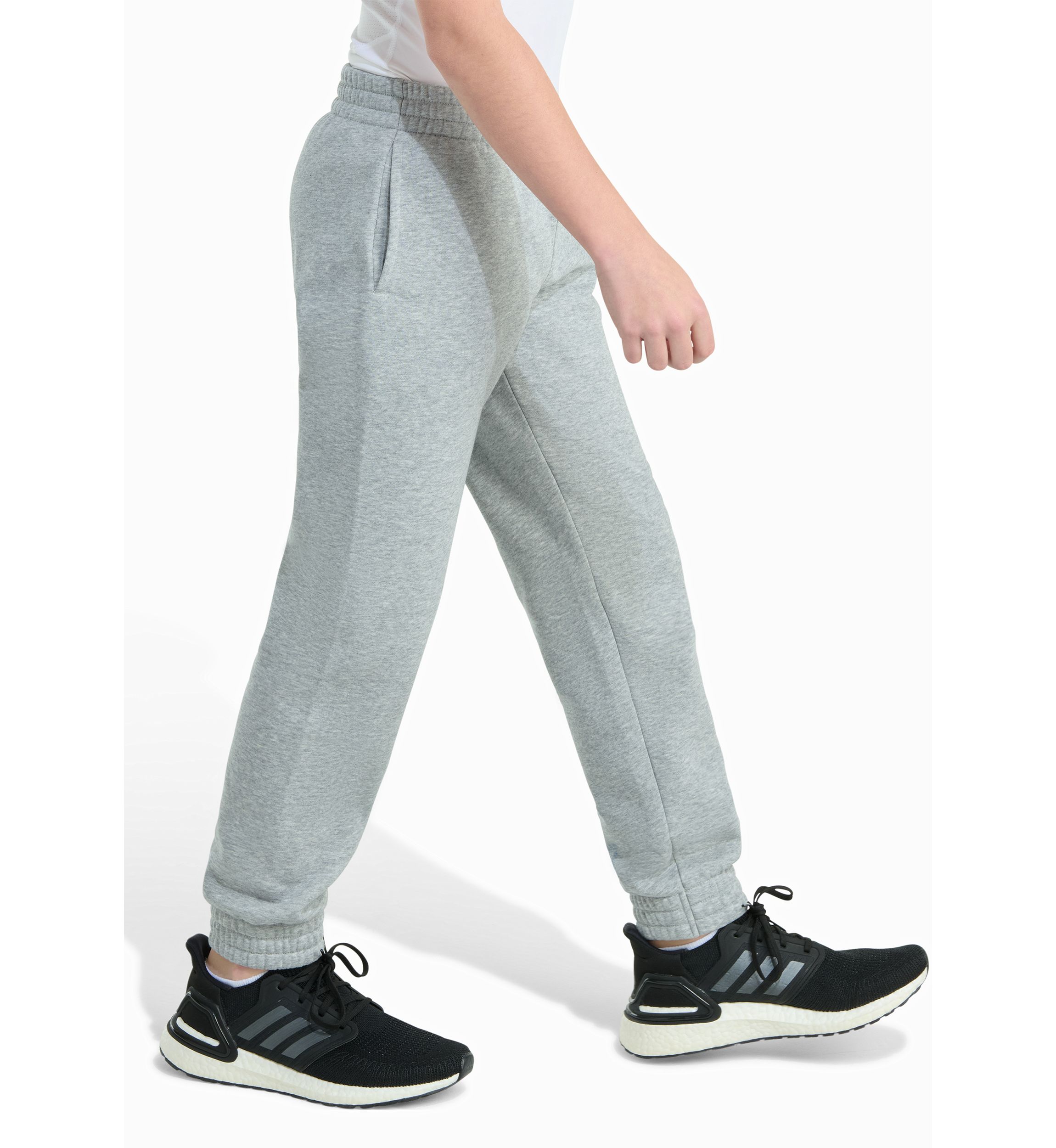 Boys 8-20 Elastic Waistband Essential Big Logo Fleece Heather Jogger Pants
