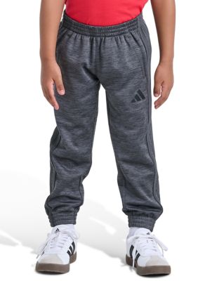 adidas Boys 4-7 Elastic Waistband Essential 3-Stripe Training Fleece Pants