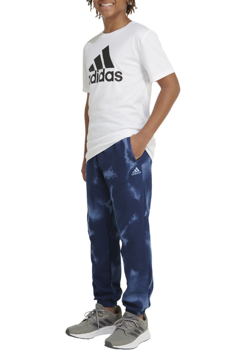 Boys 8-20 Elastic Waistband Fluidity Printed Jogger Pants