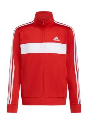Adidas Boys 8-20 Long Sleeve Color Block Tricot Jacket