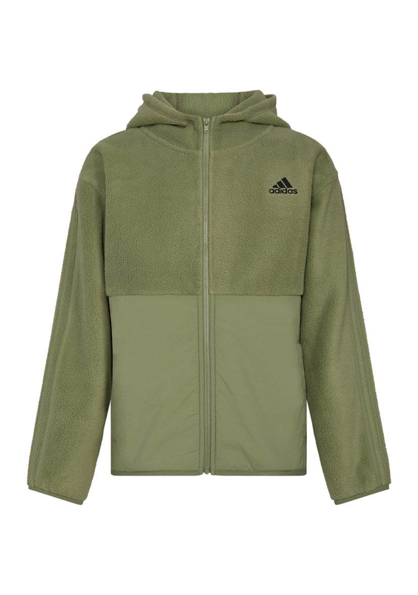 Boys 8-20 Long Sleeve Full Zip Cozy Mix Jacket
