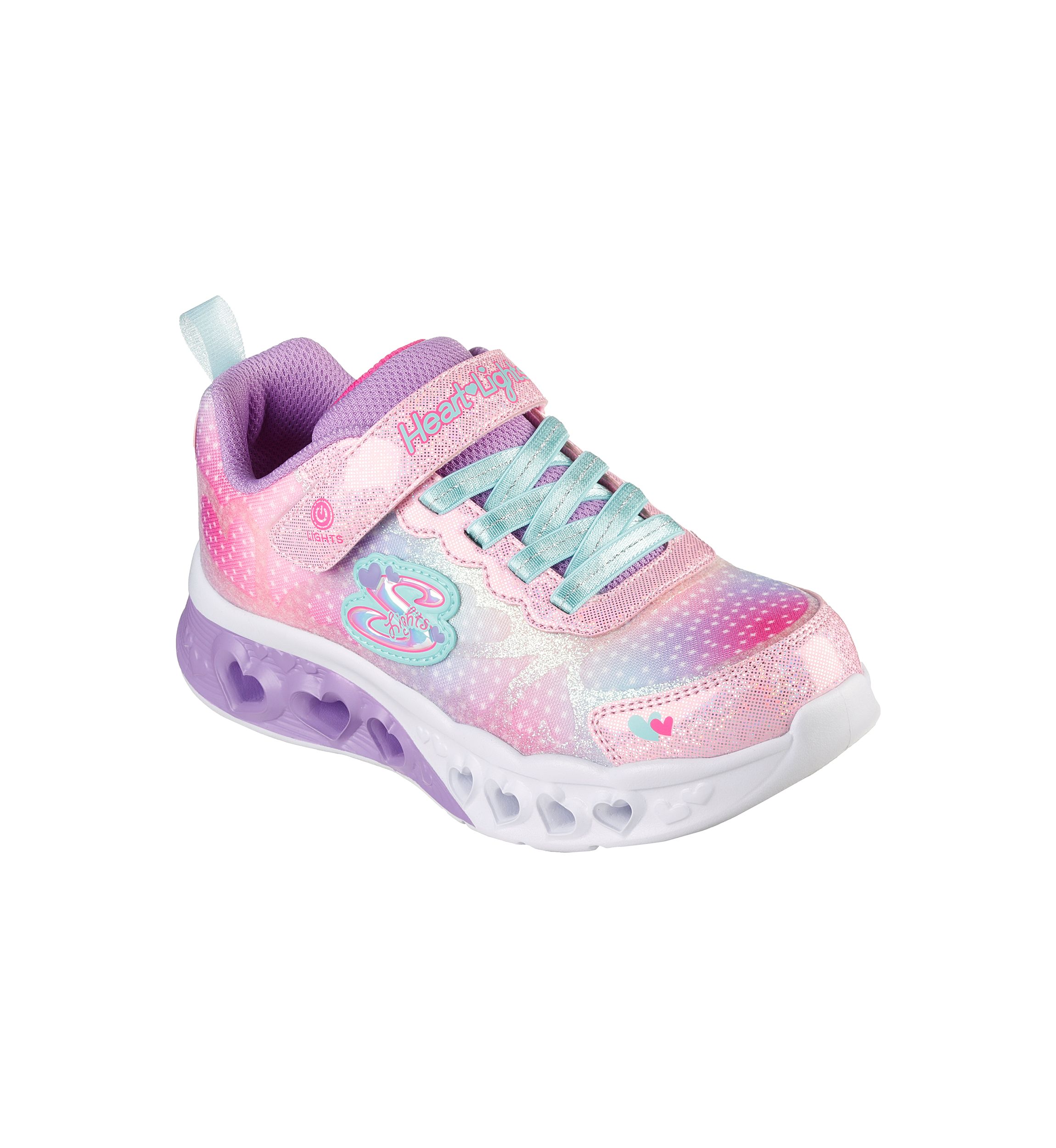 Youth Girls Flutter Heart Lights - Simply Love Sneakers 