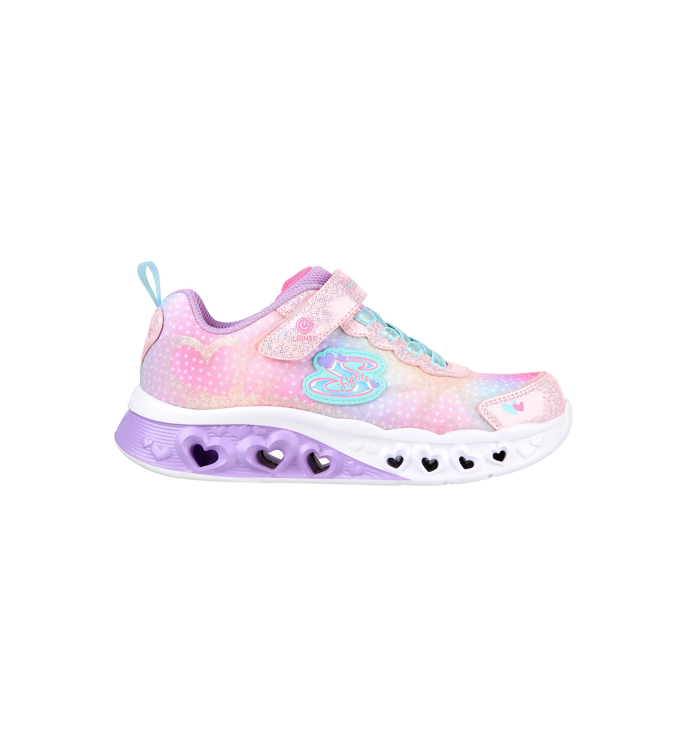 Youth Girls Flutter Heart Lights - Simply Love Sneakers 