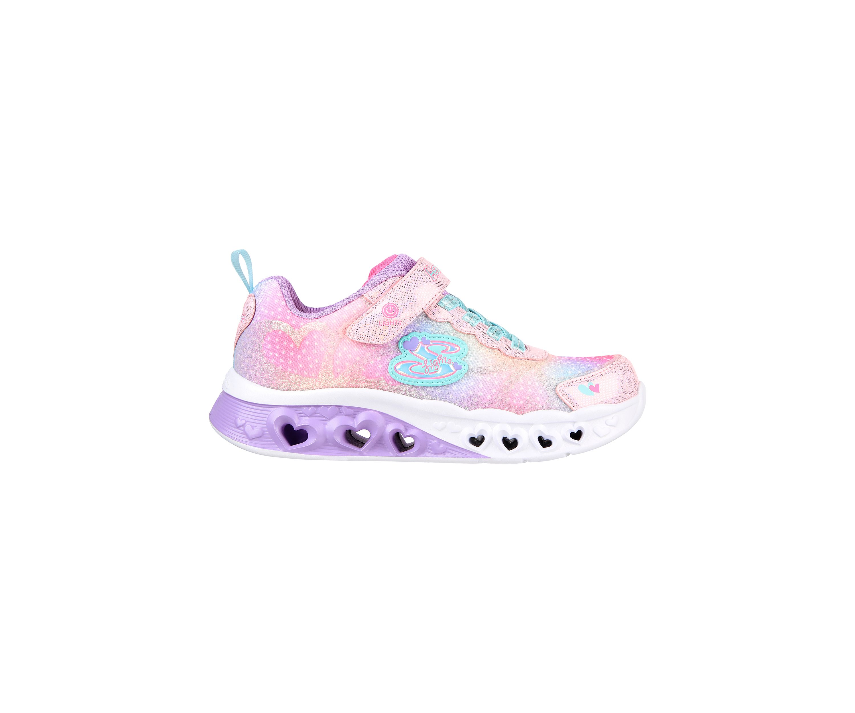 Youth Girls Flutter Heart Lights - Simply Love Sneakers 