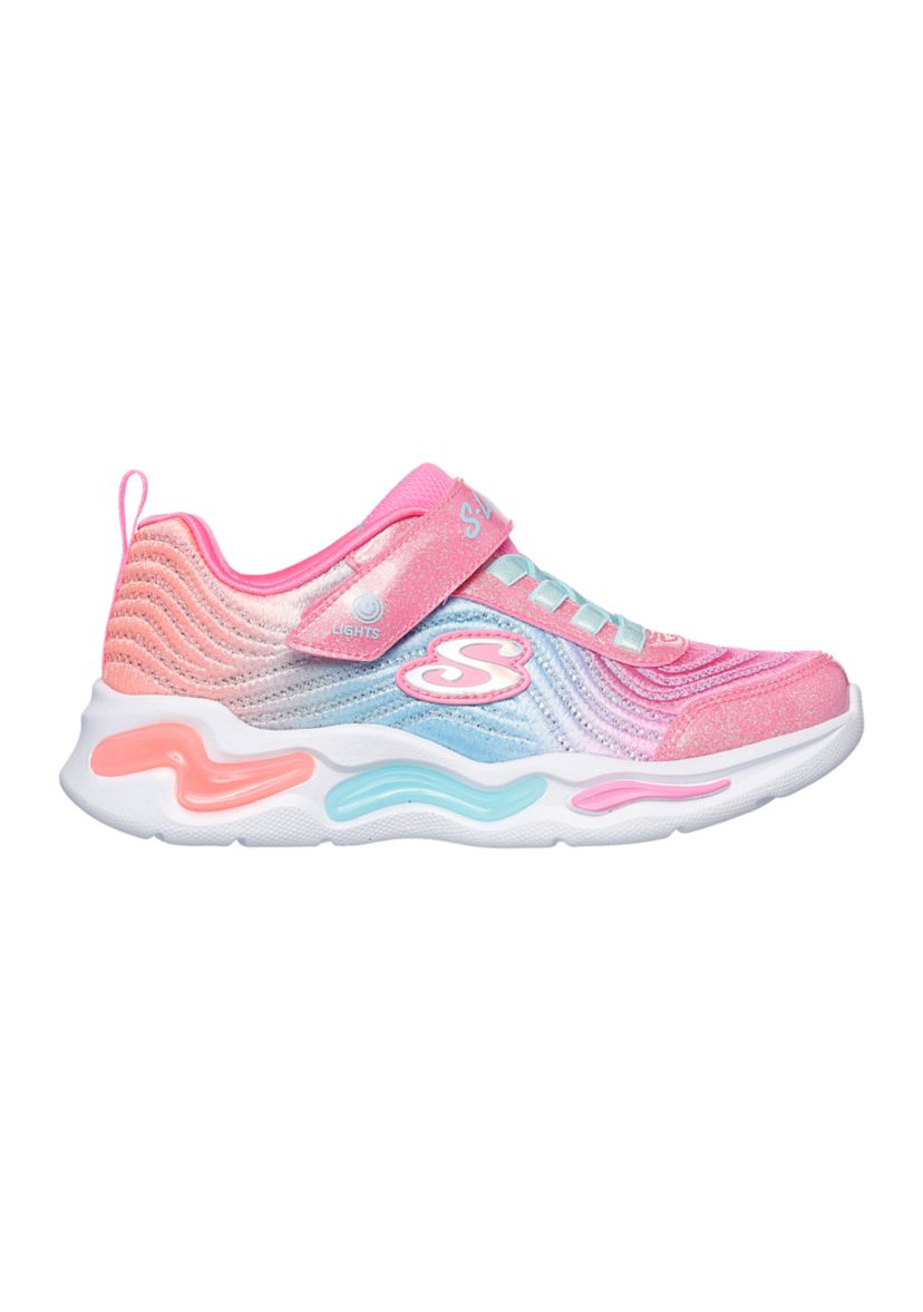 Youth Girls S-Lights® Ombré Express Sneakers: Wavy Beams