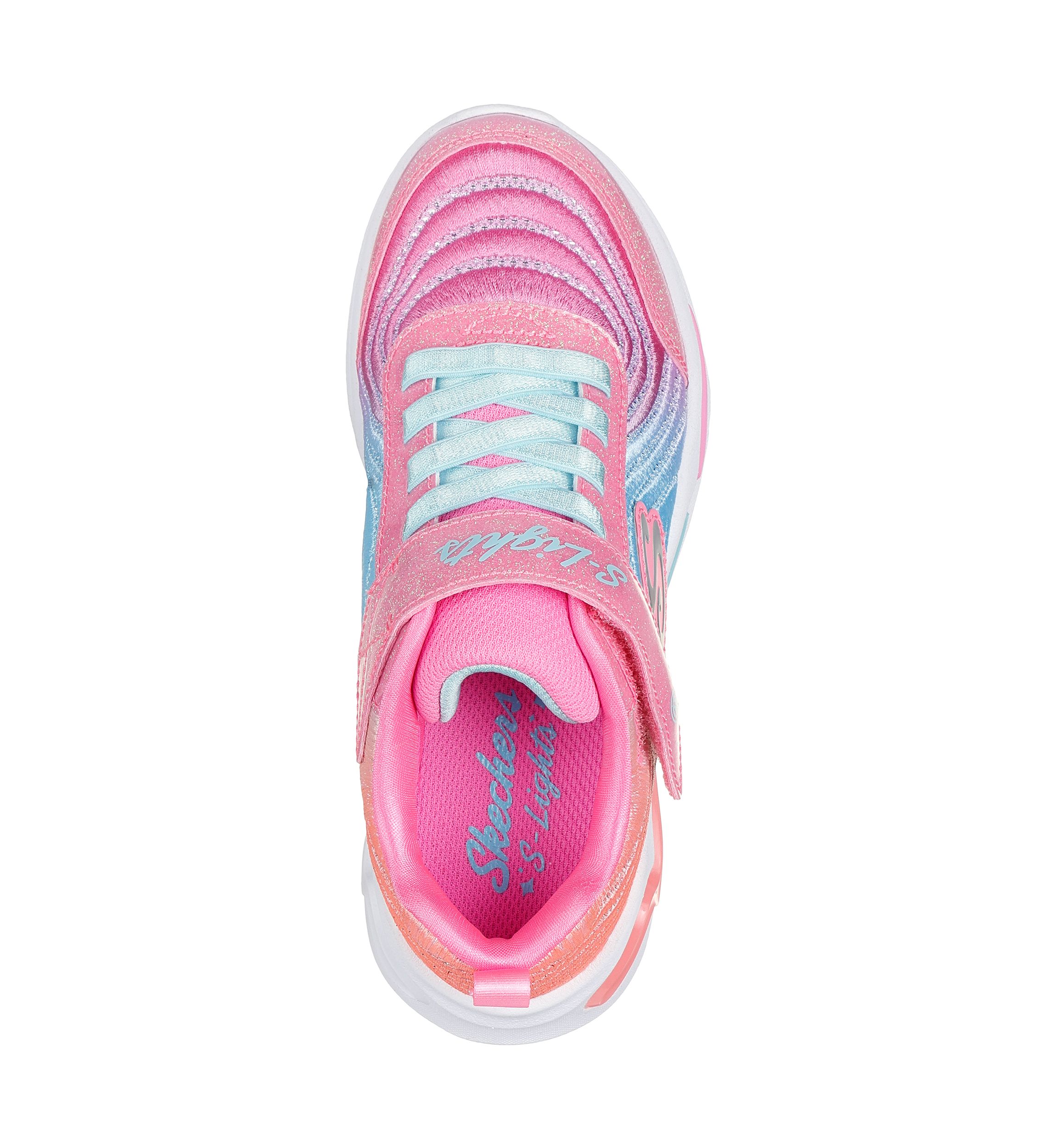 Youth Girls S-Lights® Ombré Express Sneakers: Wavy Beams