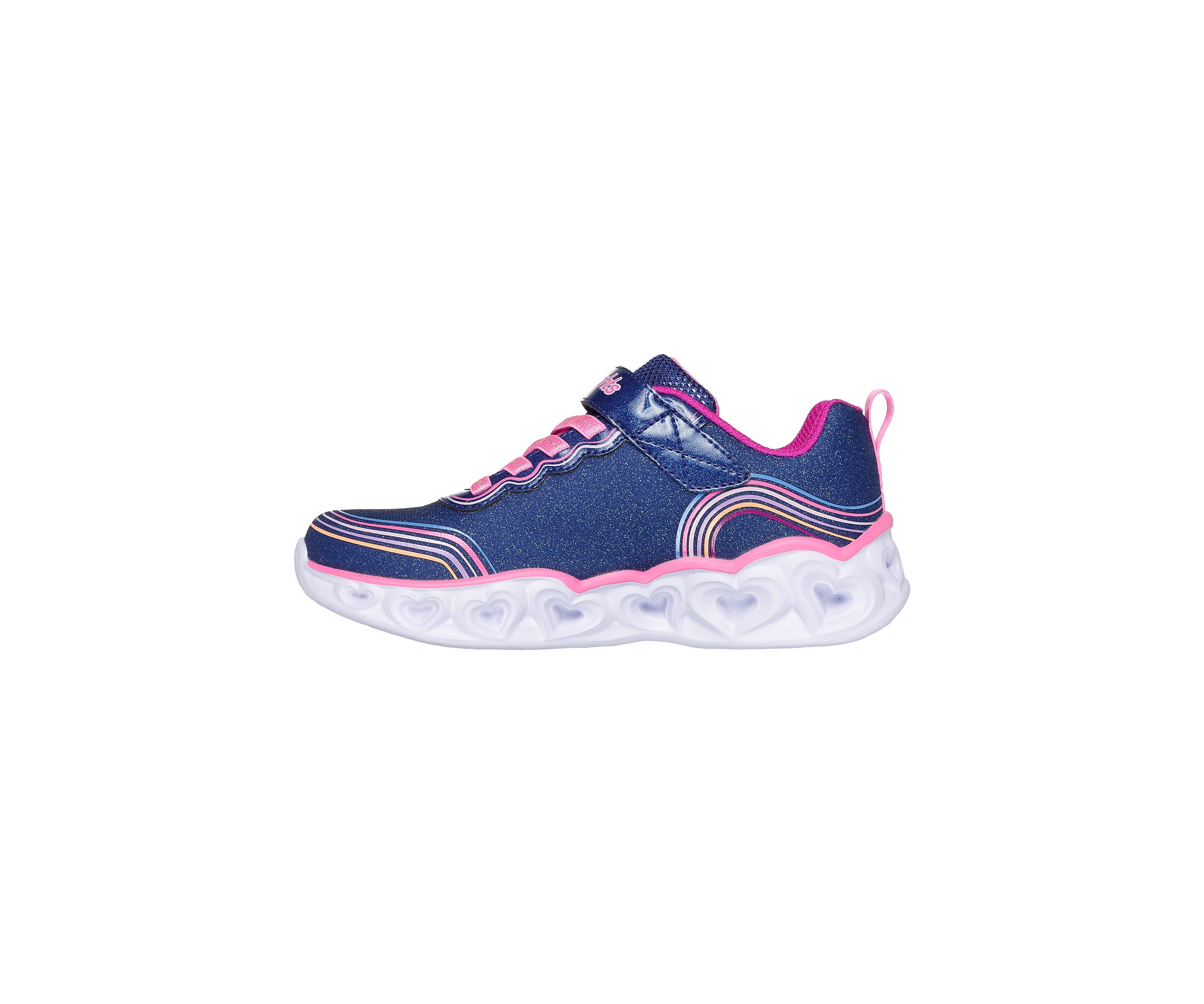 Youth Girls Heart Lights® Sneakers - Retro Hearts