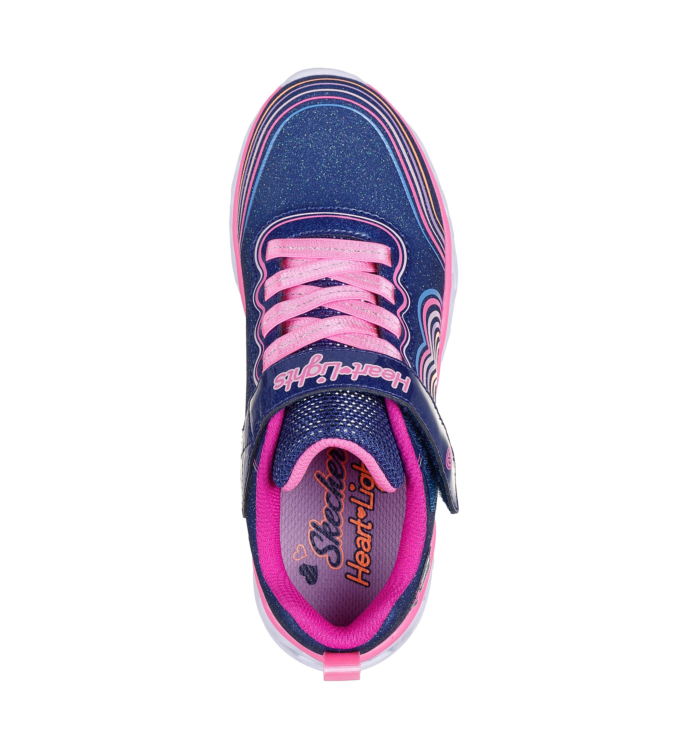 Youth Girls Heart Lights® Sneakers - Retro Hearts