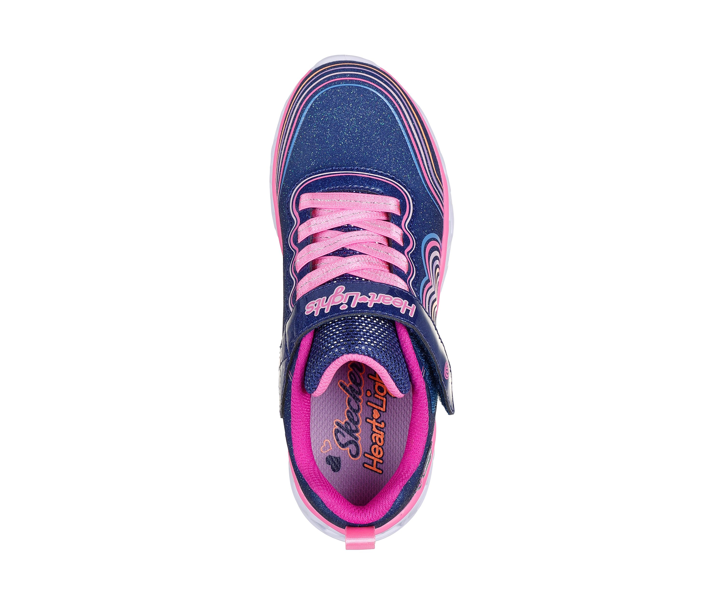 Youth Girls Heart Lights® Sneakers - Retro Hearts