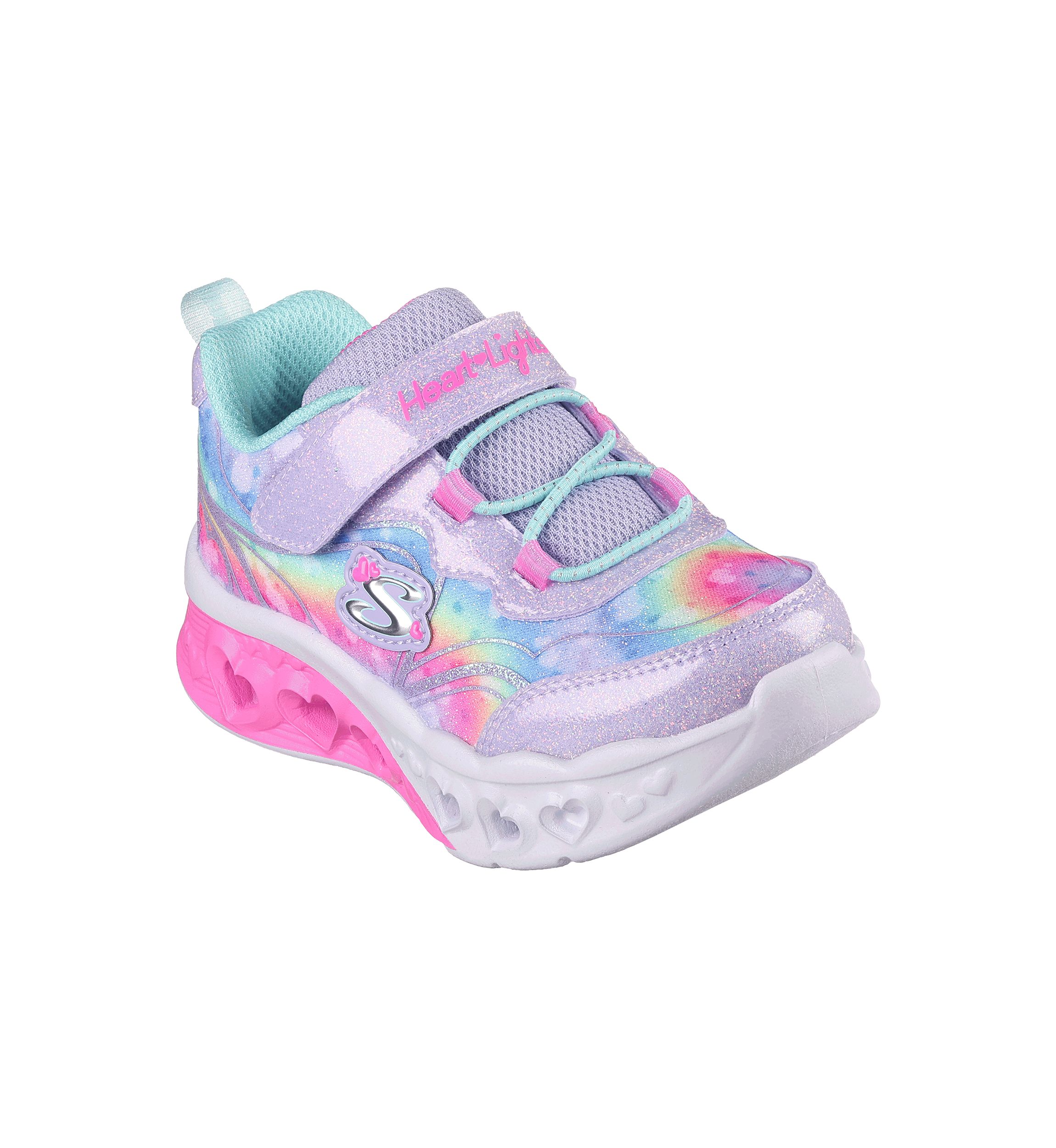 Toddler Girls Flutter Hearts Light - Groovy Swirl