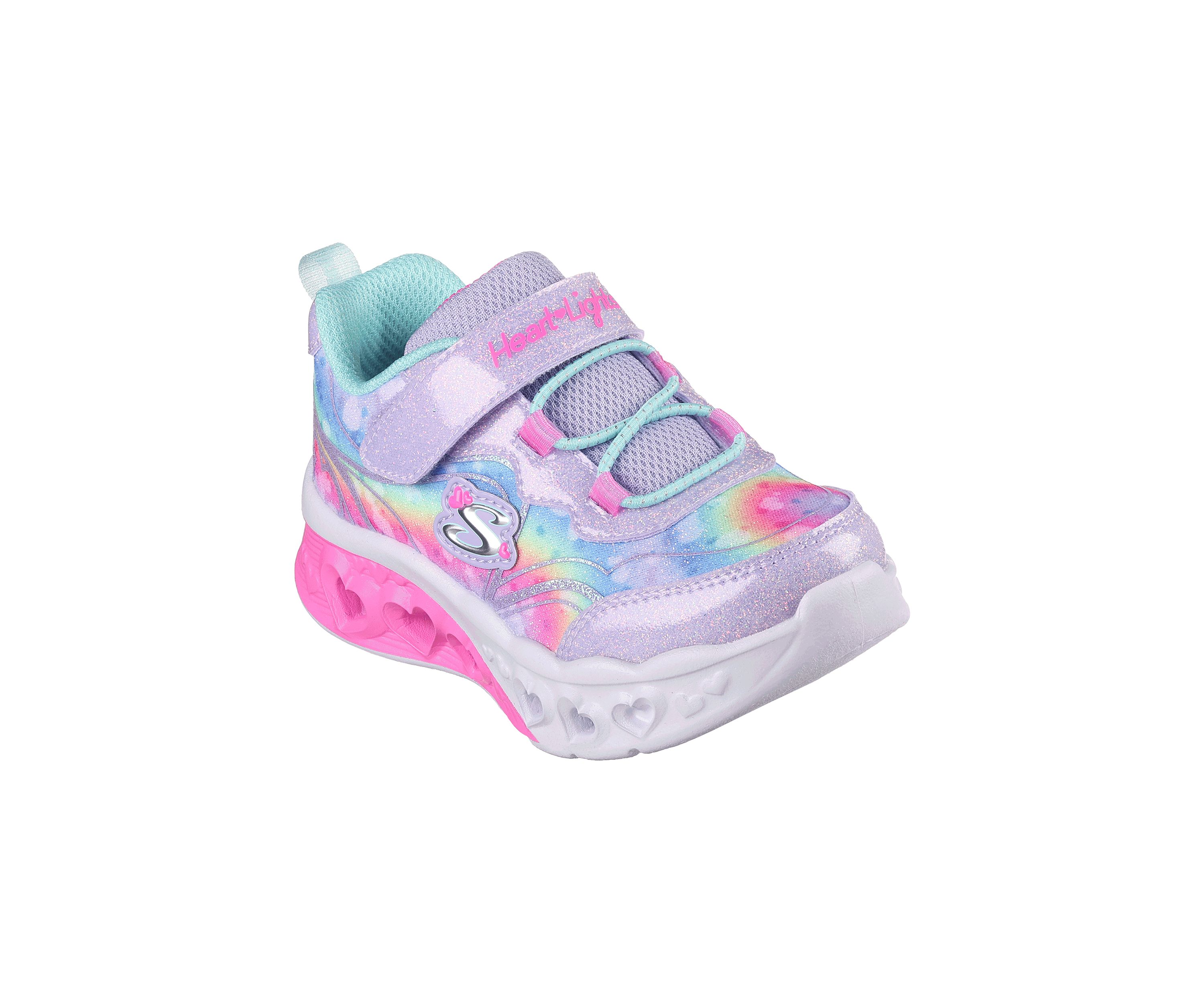 Toddler Girls Flutter Hearts Light - Groovy Swirl