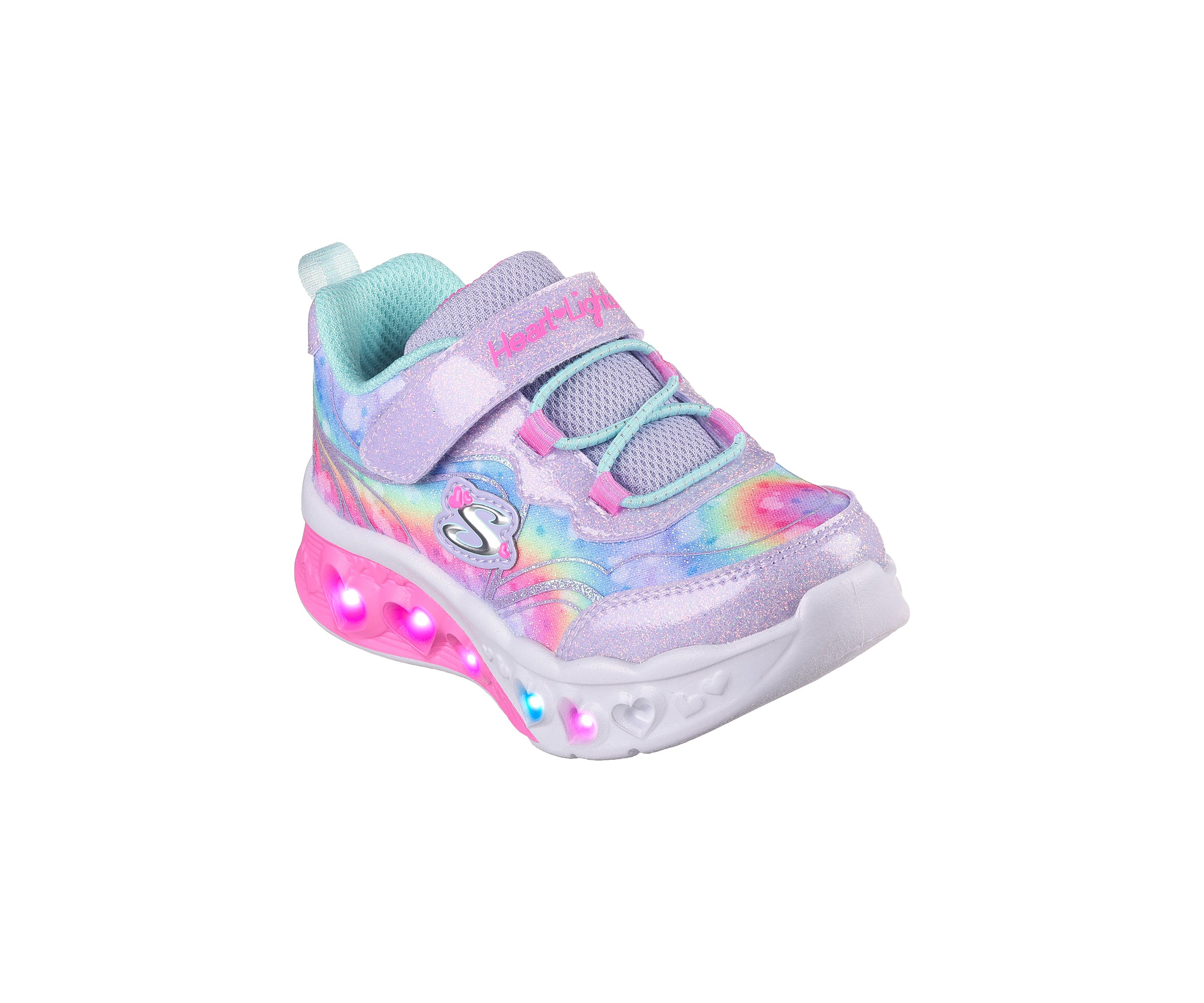 Toddler Girls Flutter Hearts Light - Groovy Swirl