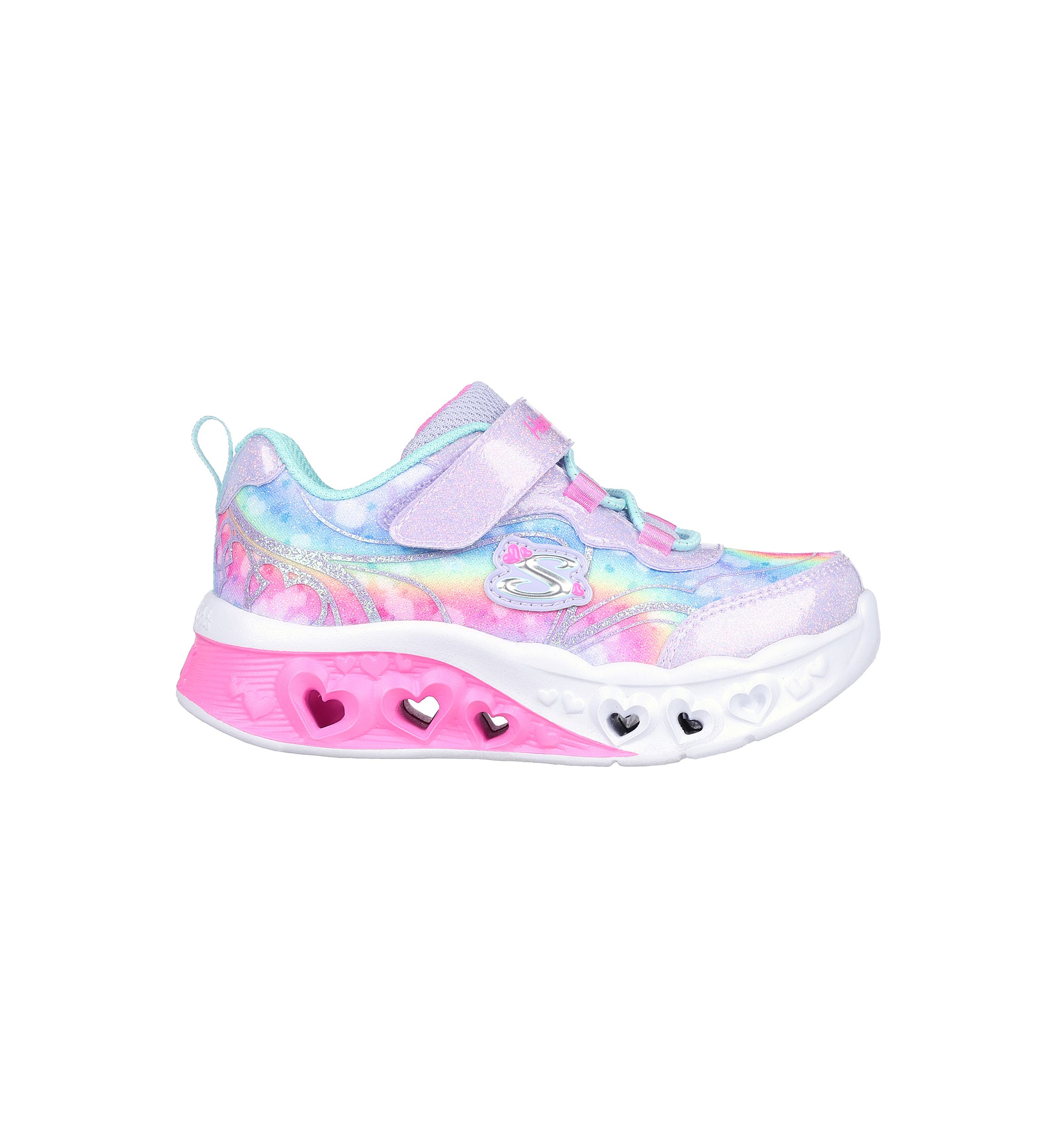 Toddler Girls Flutter Hearts Light - Groovy Swirl