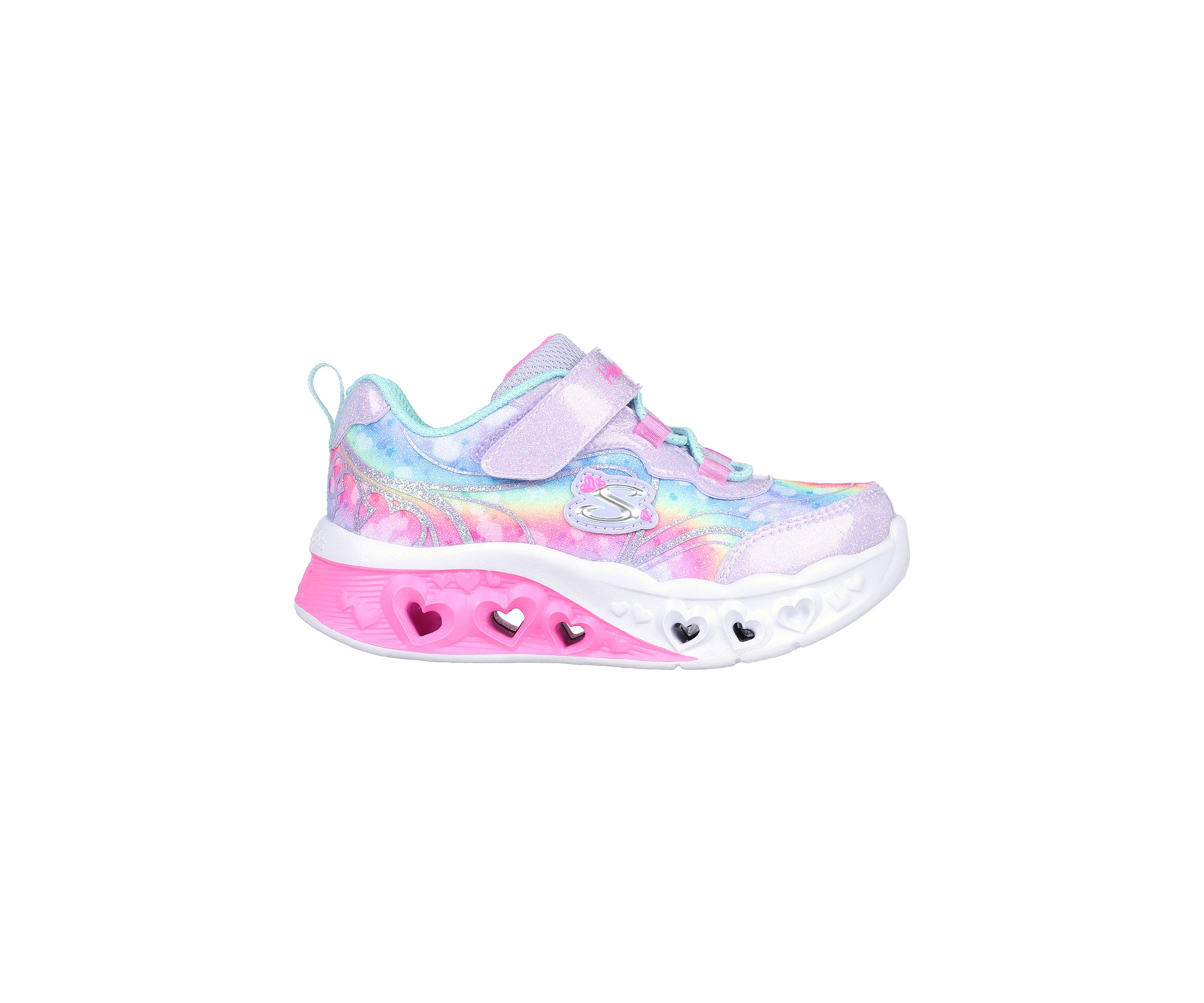 Toddler Girls Flutter Hearts Light - Groovy Swirl