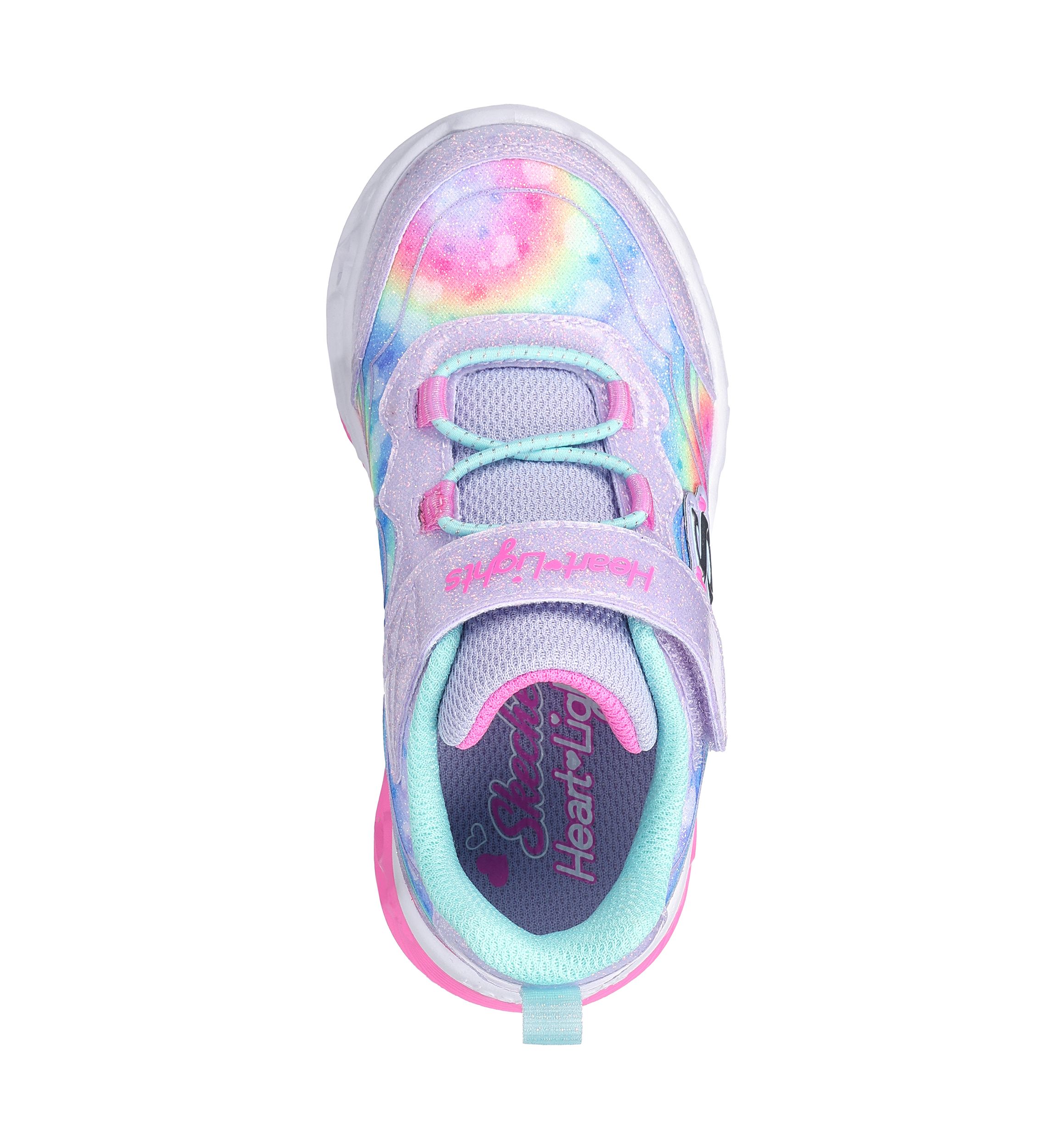 Toddler Girls Flutter Hearts Light - Groovy Swirl