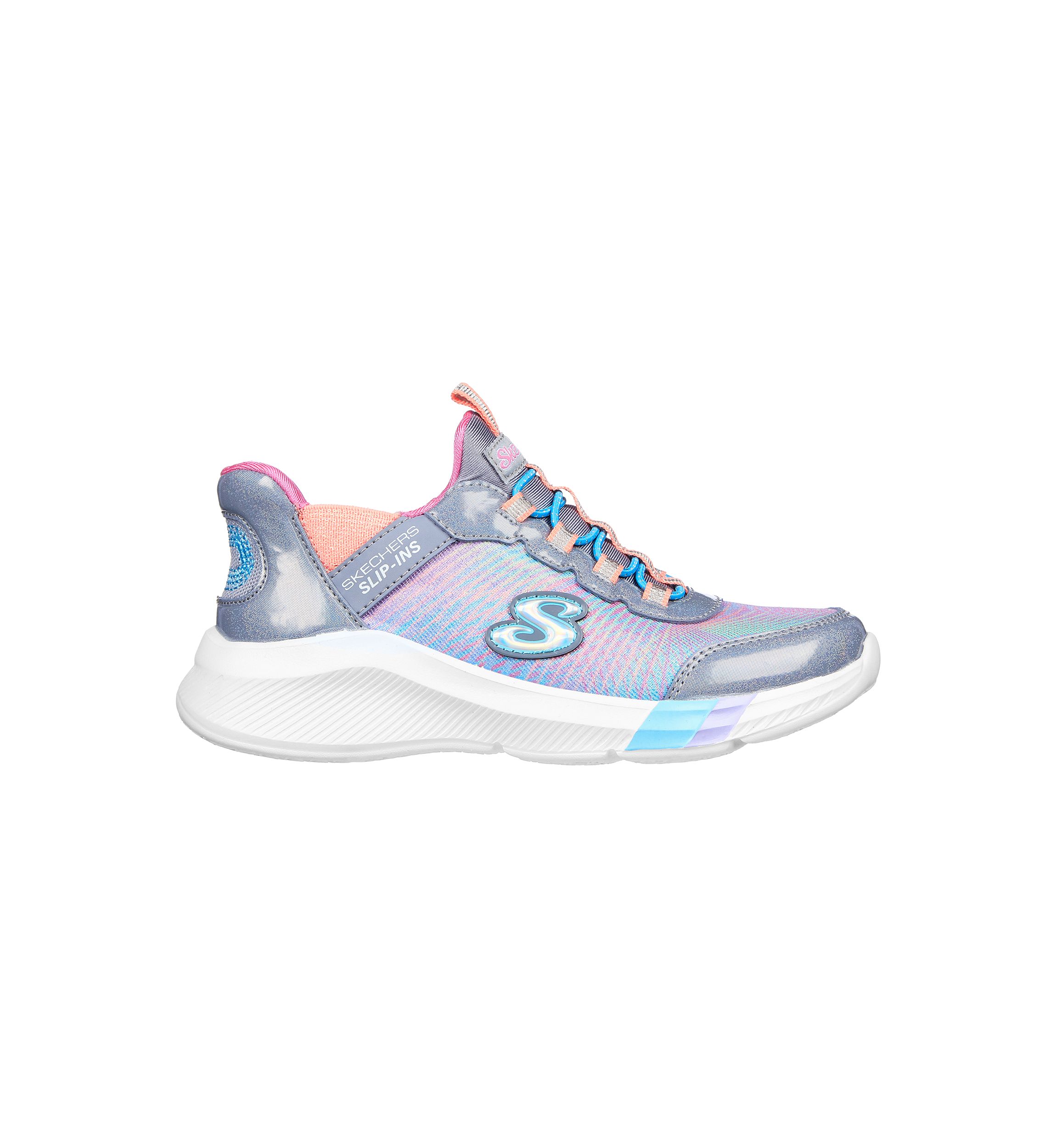 Youth Girls Slip-Ins™: Dreamy Lites - Colorful Prism Sneakers