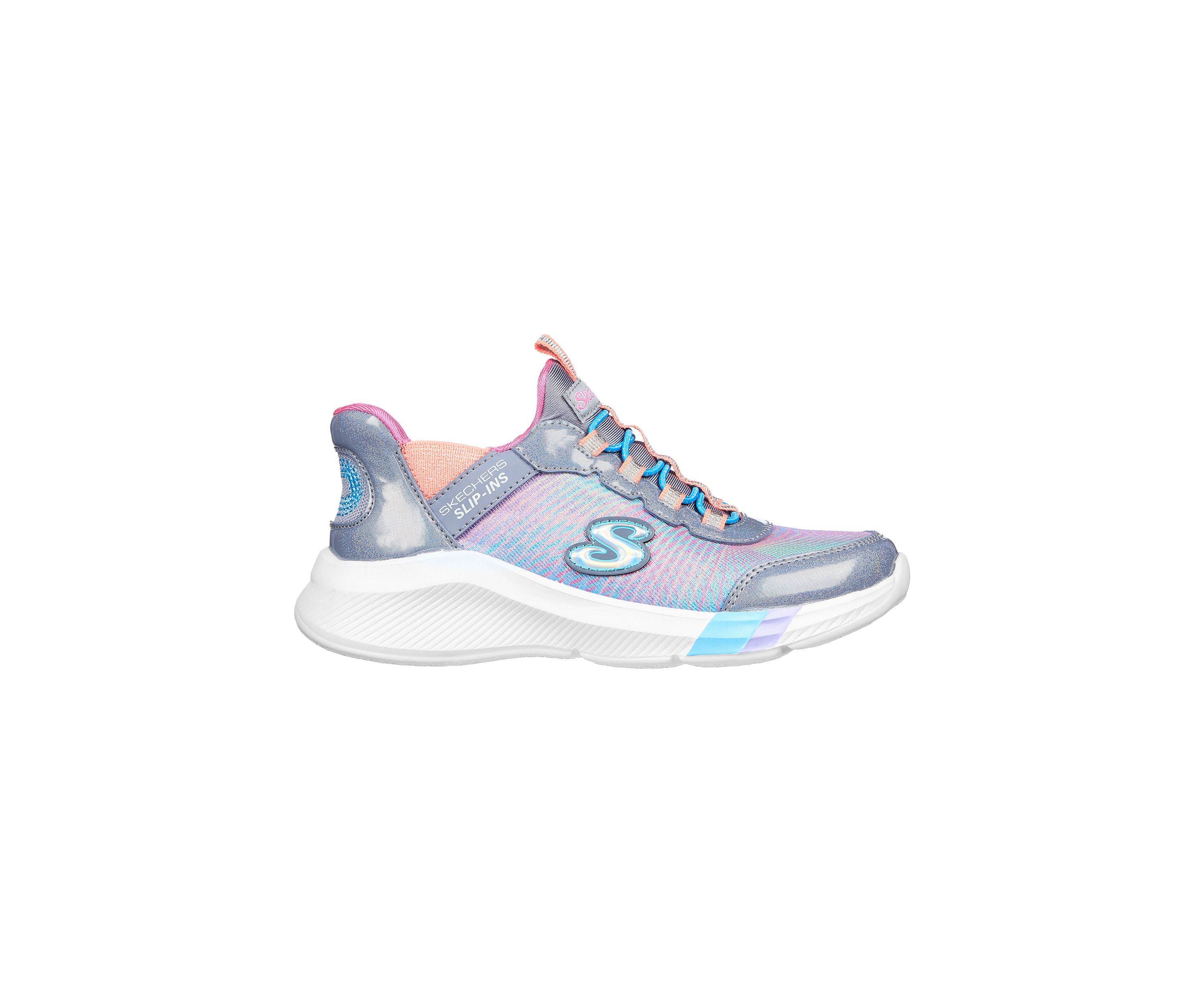 Youth Girls Slip-Ins™: Dreamy Lites - Colorful Prism Sneakers