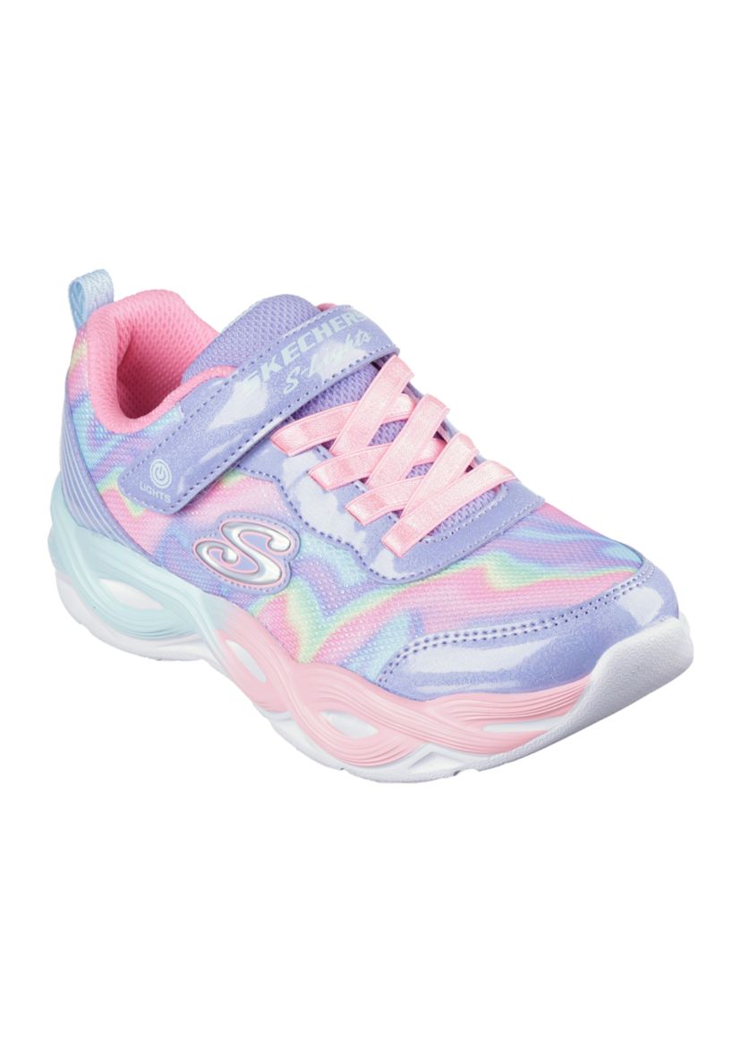 Youth Girls S-Lights Twisty Glow Sneakers - Sorbet Swirl 
