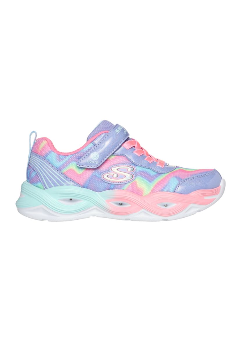 Youth Girls S-Lights Twisty Glow Sneakers - Sorbet Swirl 