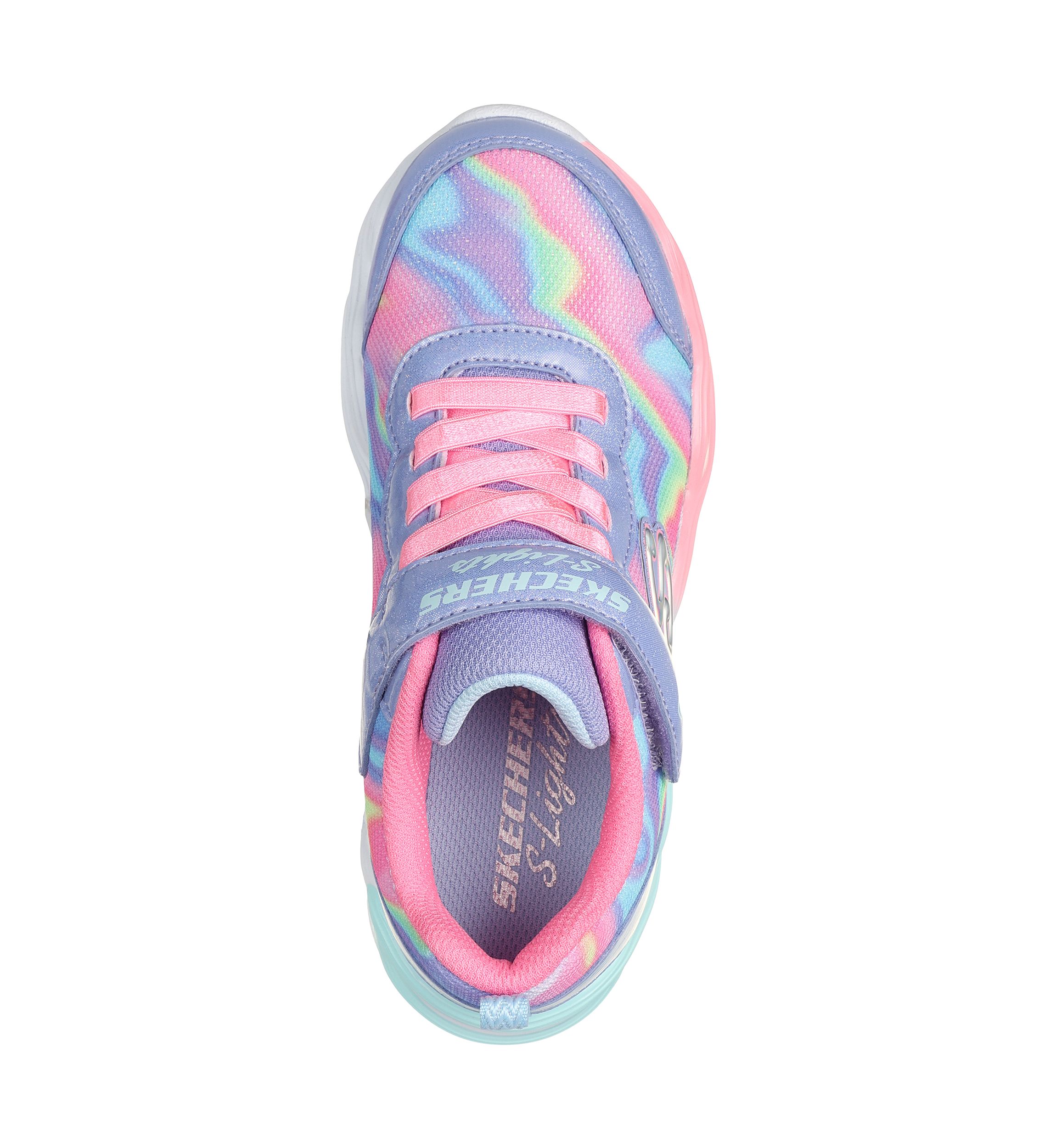 Youth Girls S-Lights Twisty Glow Sneakers - Sorbet Swirl 