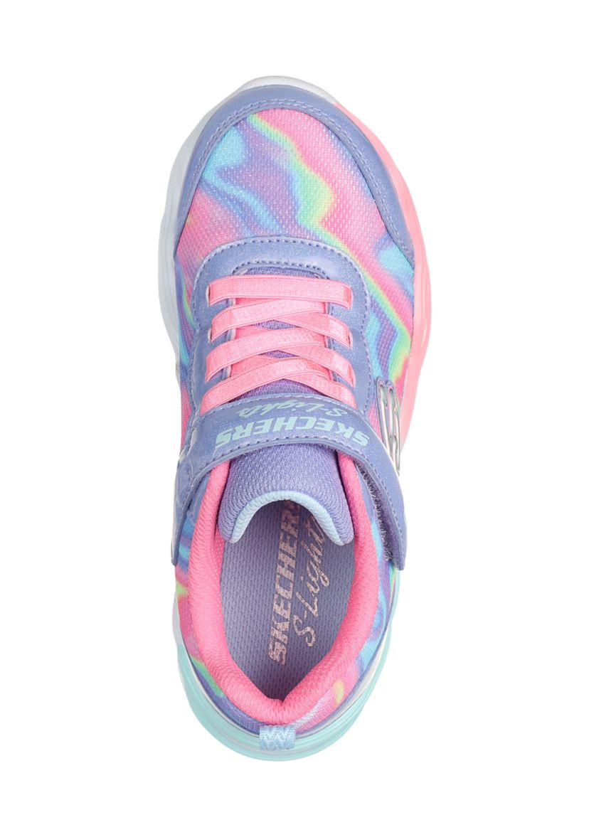 Youth Girls S-Lights Twisty Glow Sneakers - Sorbet Swirl 