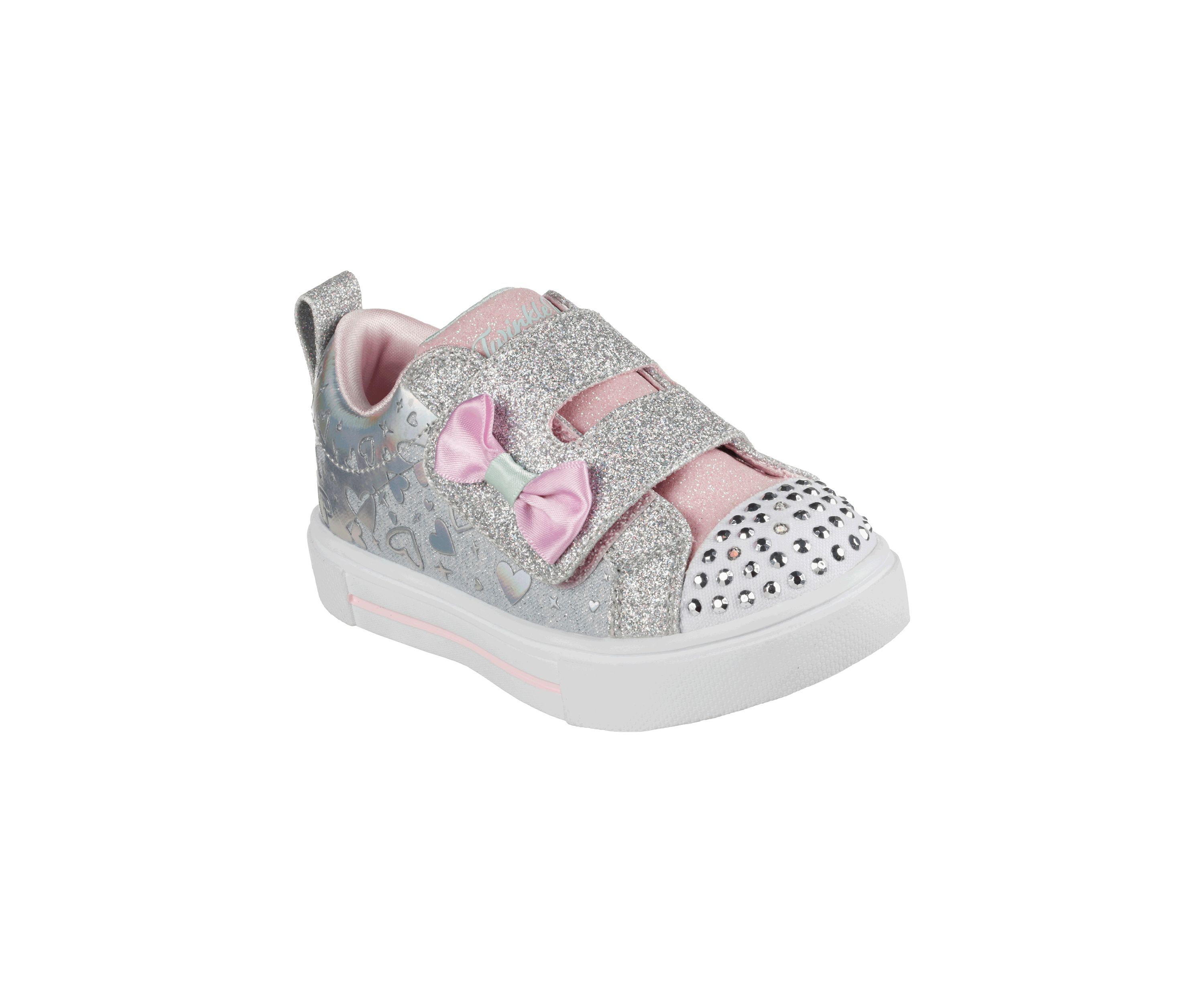 Toddler Girls Twinkle Toes®: Twinkle Sparks - Heather Charmer Sneakers