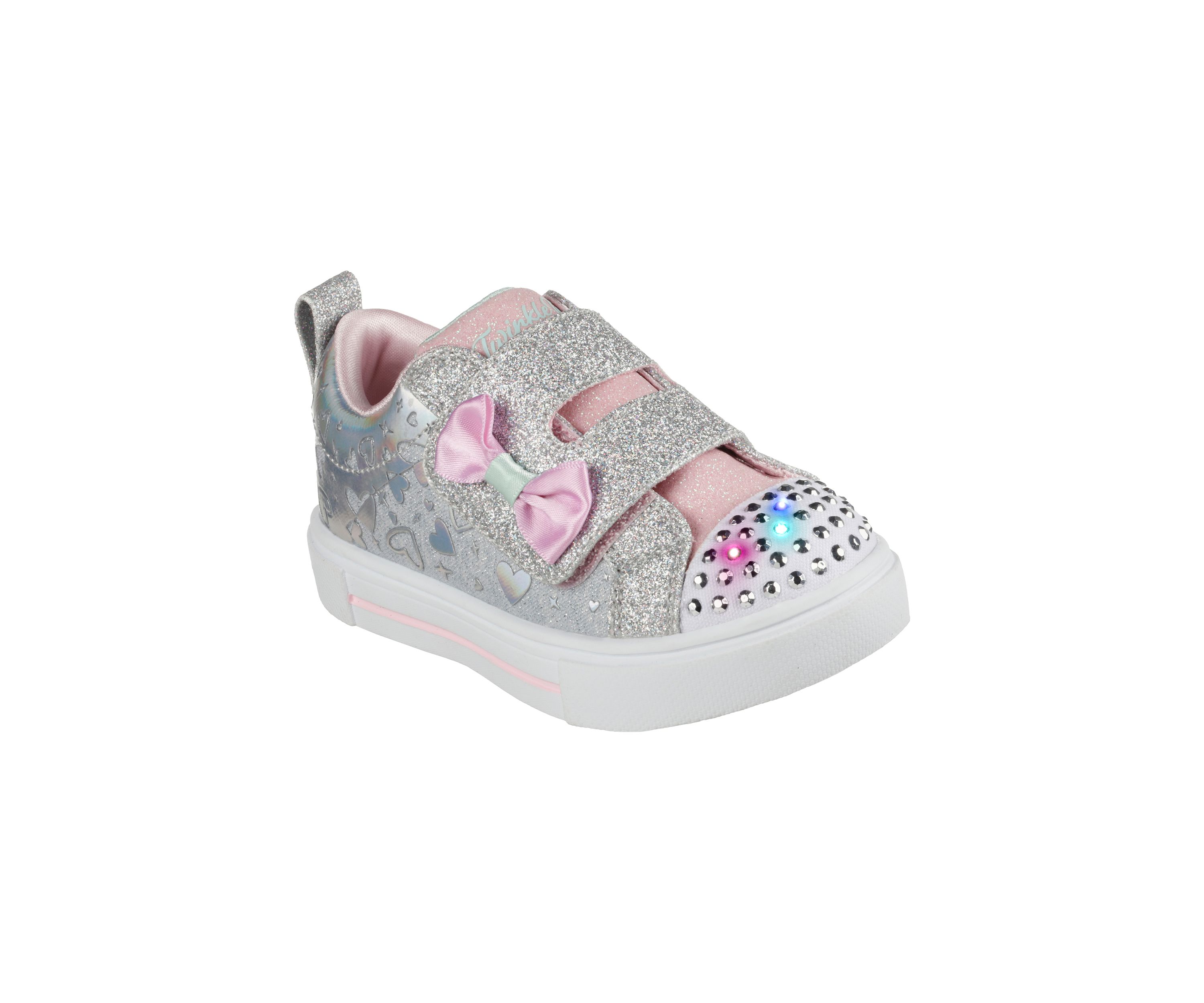 Toddler Girls Twinkle Toes®: Twinkle Sparks - Heather Charmer Sneakers