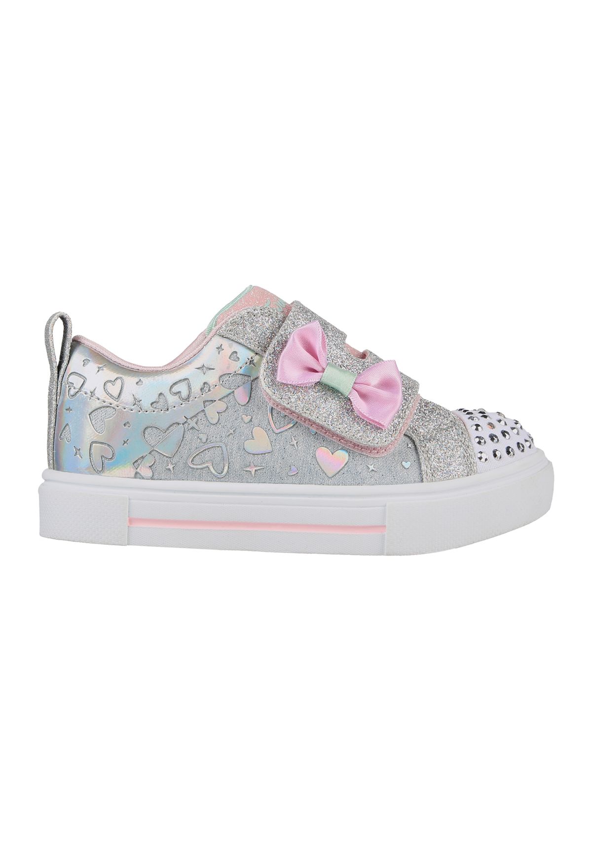 Toddler Girls Twinkle Toes®: Twinkle Sparks - Heather Charmer Sneakers