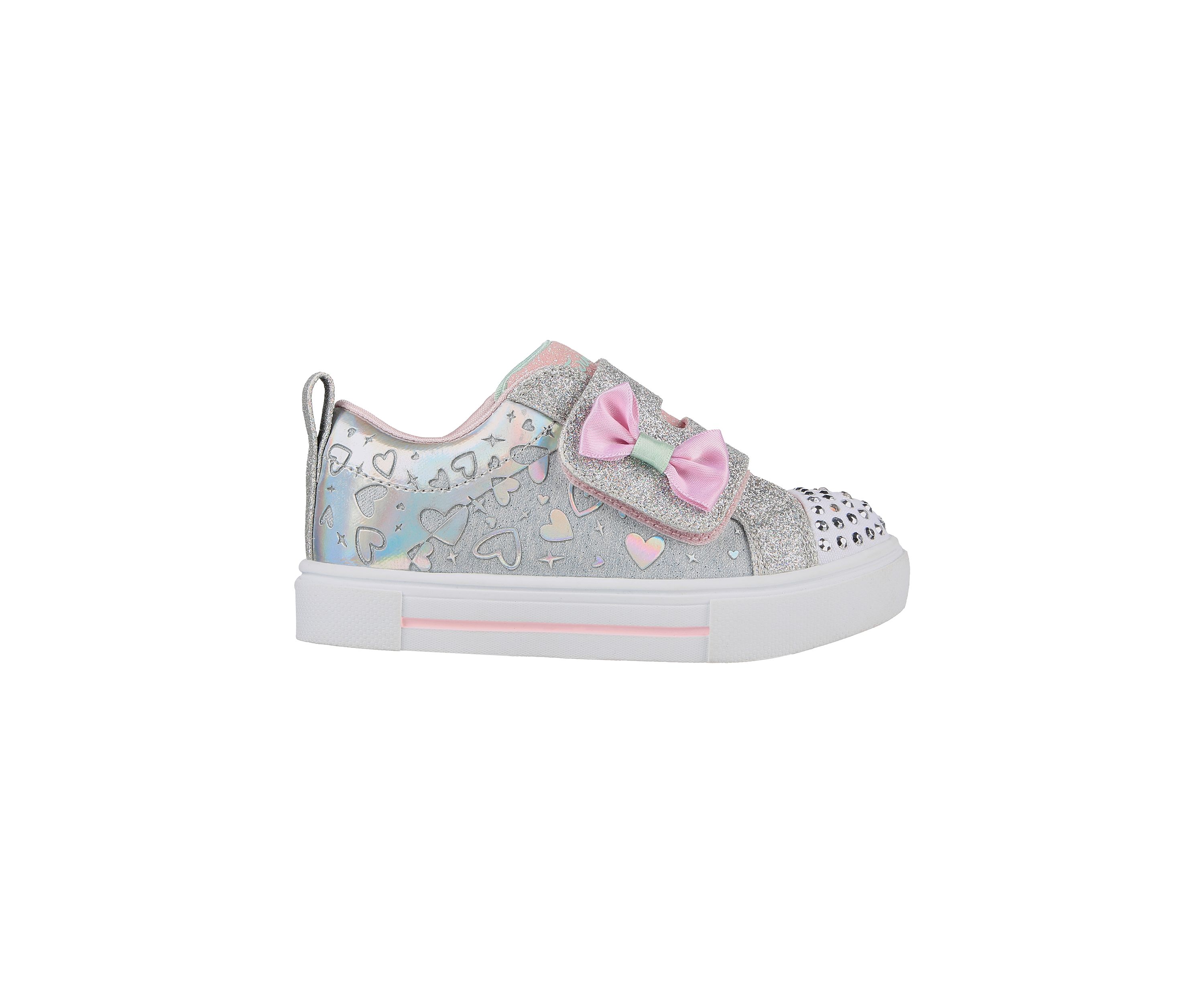 Toddler Girls Twinkle Toes®: Twinkle Sparks - Heather Charmer Sneakers