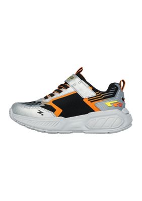 Silver Skechers Boys Little-big Kid Light Storm 3 Light Up Sneaker, Athletic & Sneakers