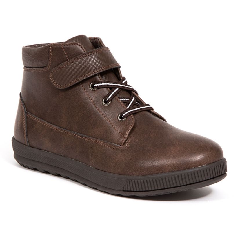 Deer Stags Kids Quinton Memory Foam Dress Casual Comfort High Top Sneaker Boot
