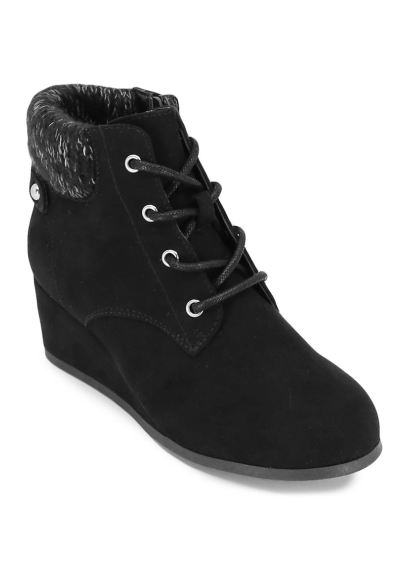 Youth/Toddler Girls Lace Up Wedge Booties
