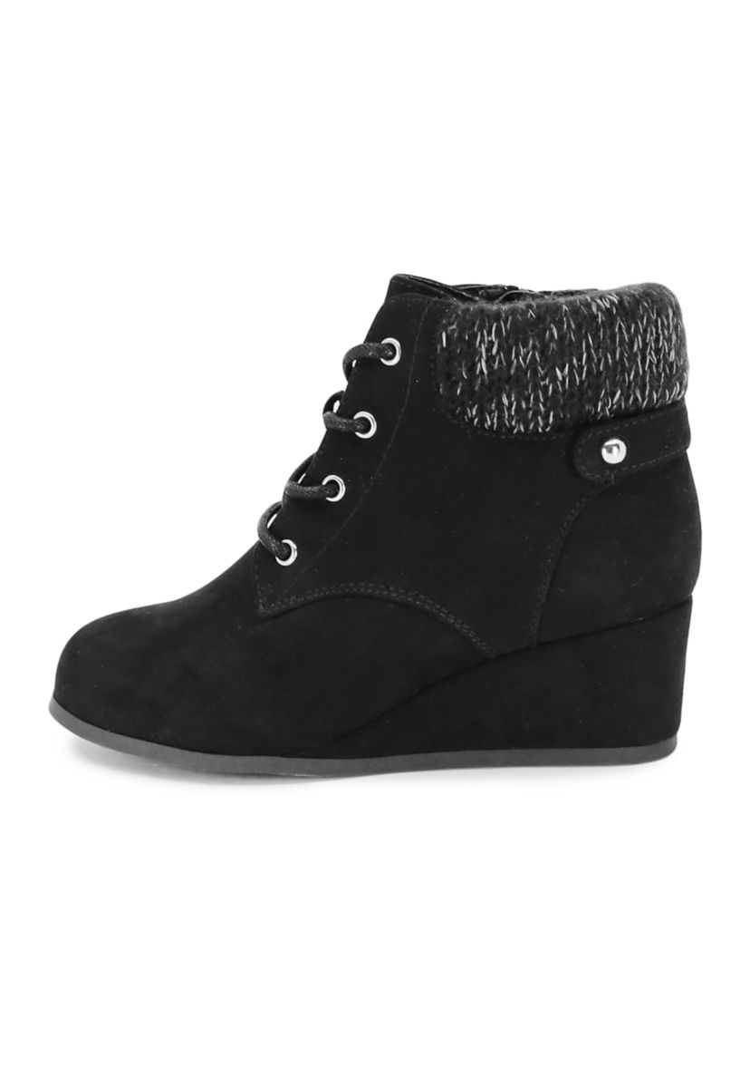Youth/Toddler Girls Lace Up Wedge Booties