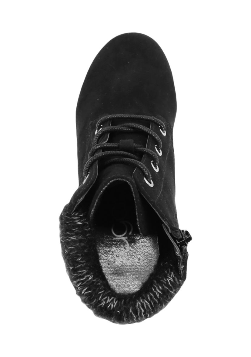 Youth/Toddler Girls Lace Up Wedge Booties