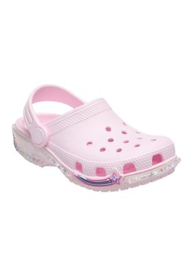 Crocs Little Kid Girls Classic Star Sparkle Shaker Clogs