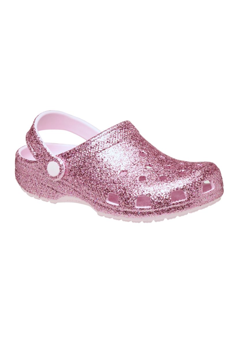 Big Kid Girls Glitter Classic Clogs