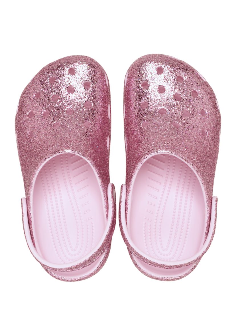 Big Kid Girls Glitter Classic Clogs
