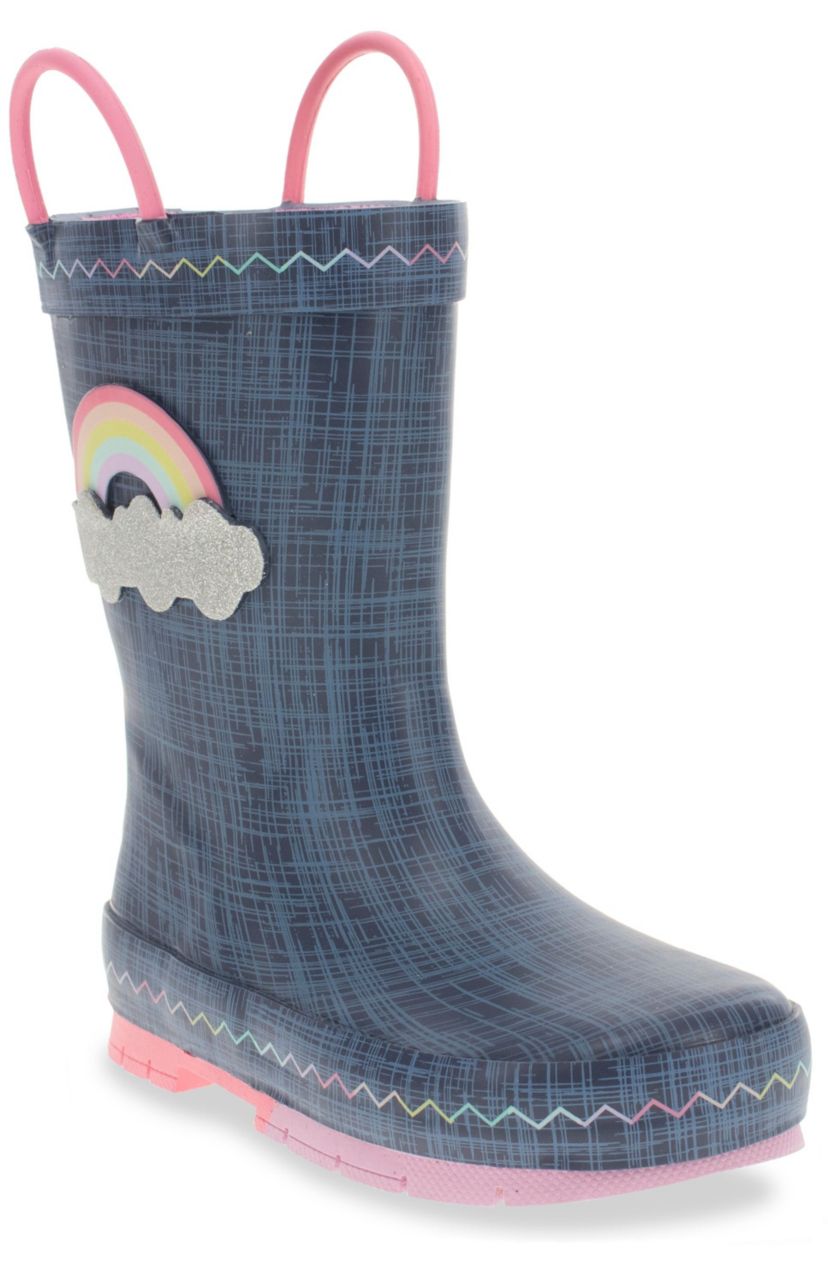 Toddler/Youth Girls Jean Patch Rain Boot