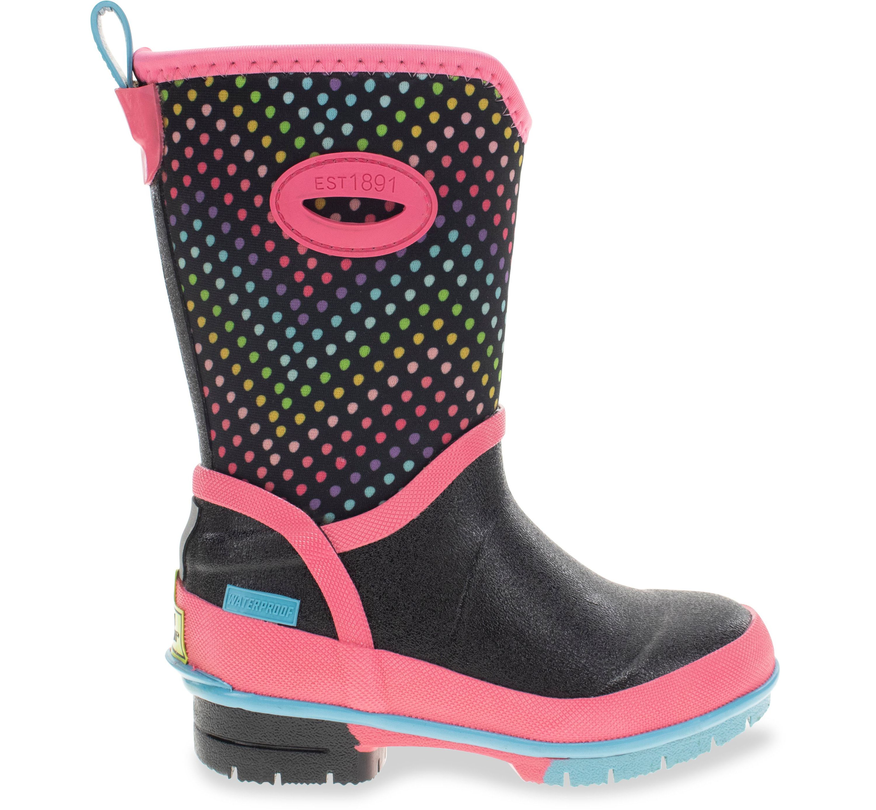 Toddler/Youth Girls Rainbow Wave Neoprene Rain Boot