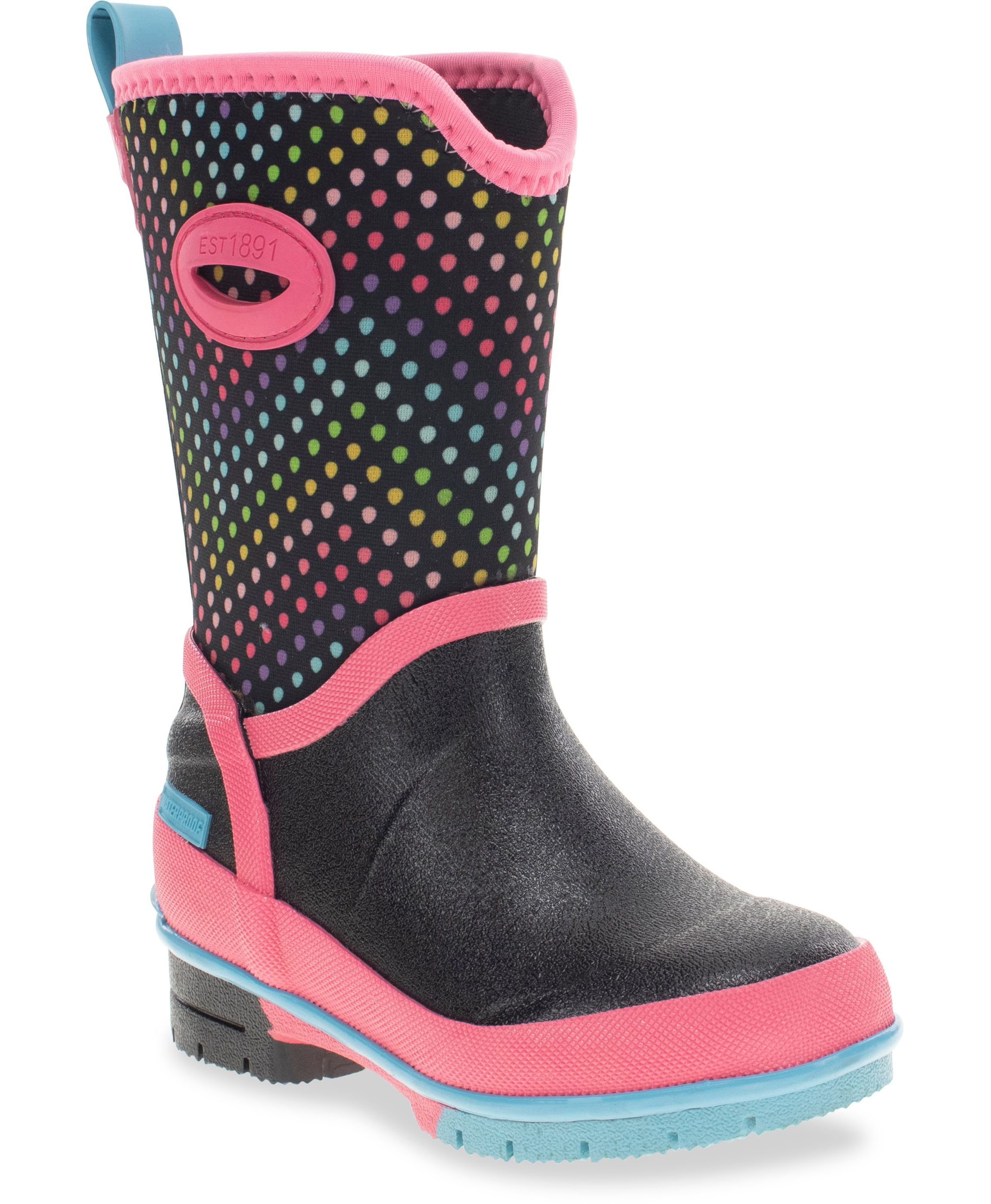 Toddler/Youth Girls Rainbow Wave Neoprene Rain Boot