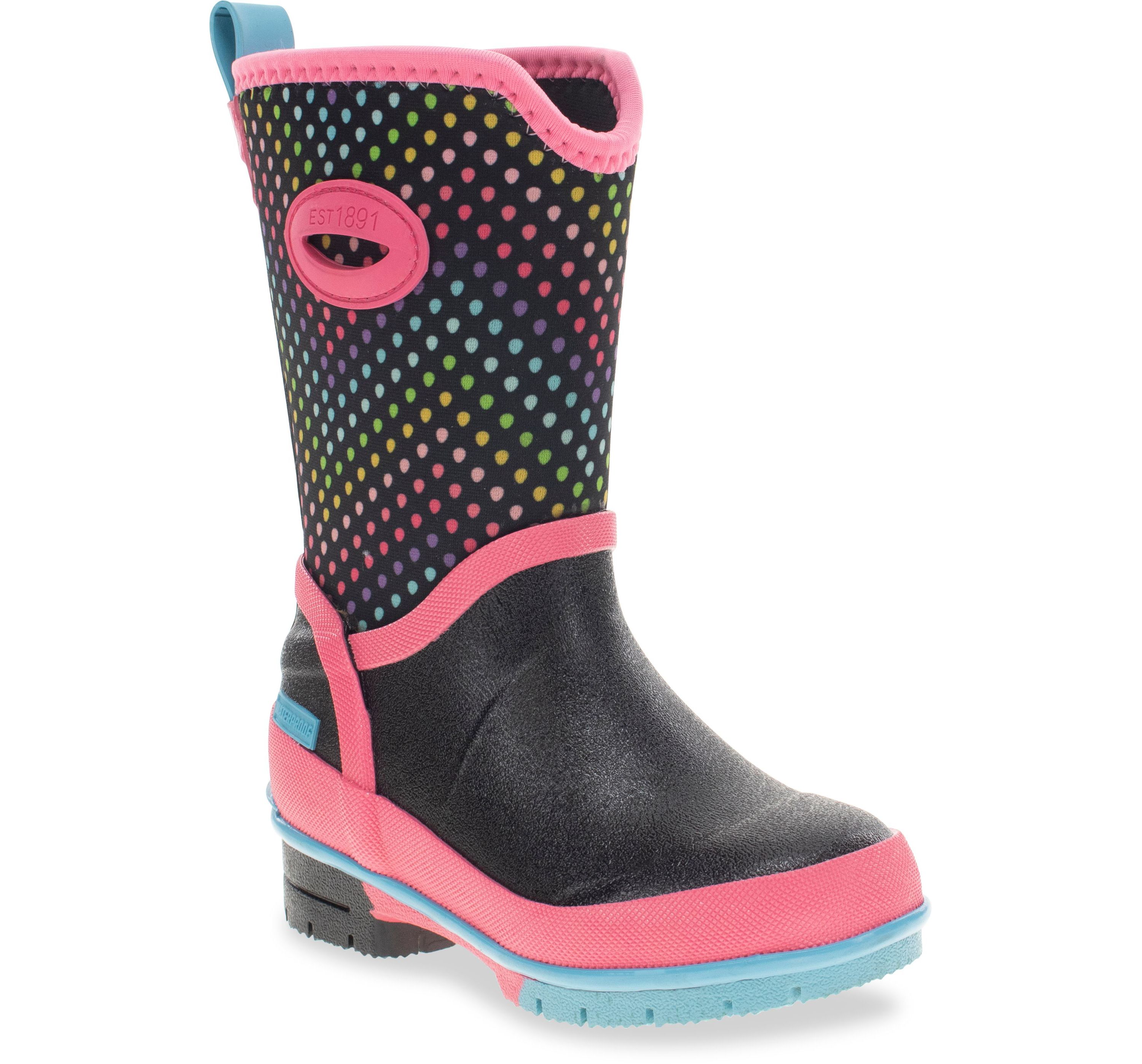 Toddler/Youth Girls Rainbow Wave Neoprene Rain Boot