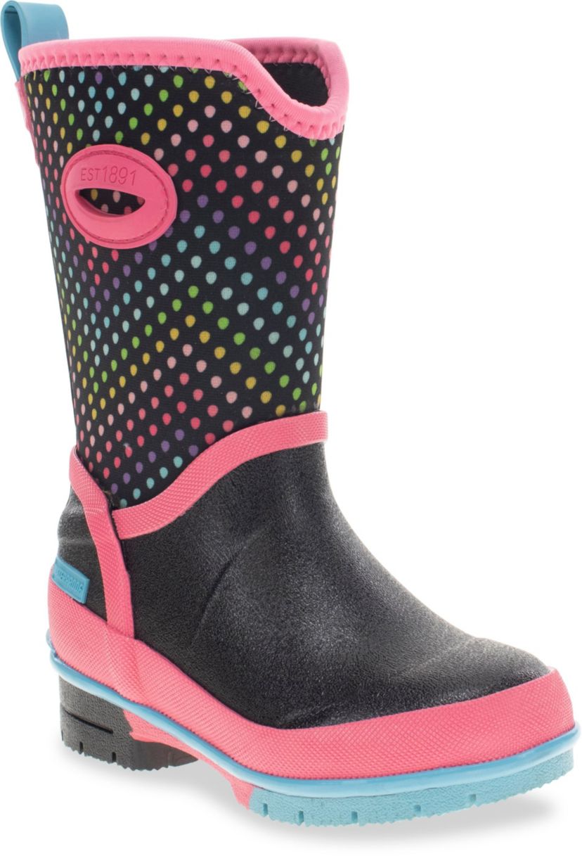 Toddler/Youth Girls Rainbow Wave Neoprene Rain Boot