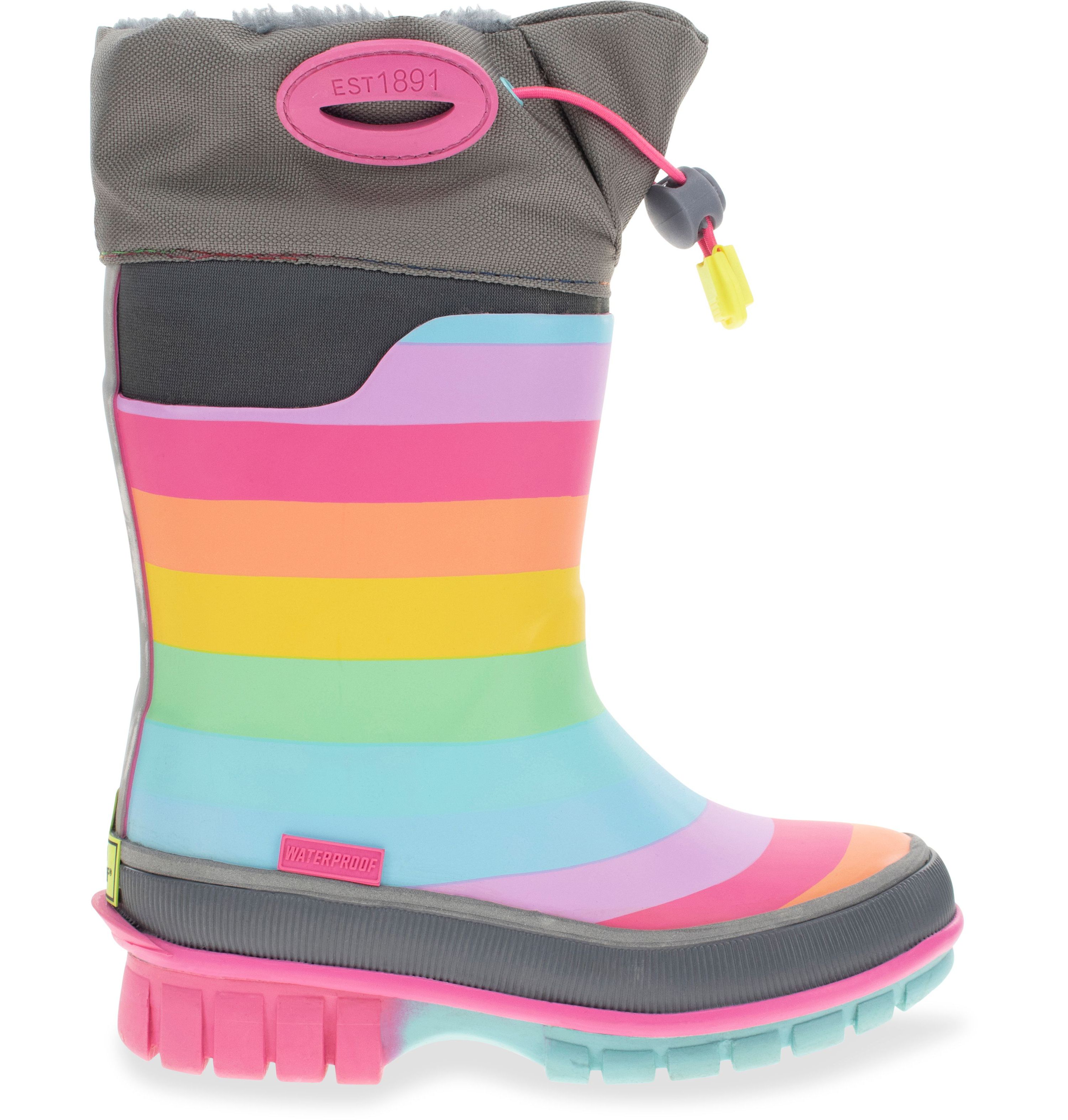 Toddler/Youth Girls Rainbow Rules Winterprene Rain Boot