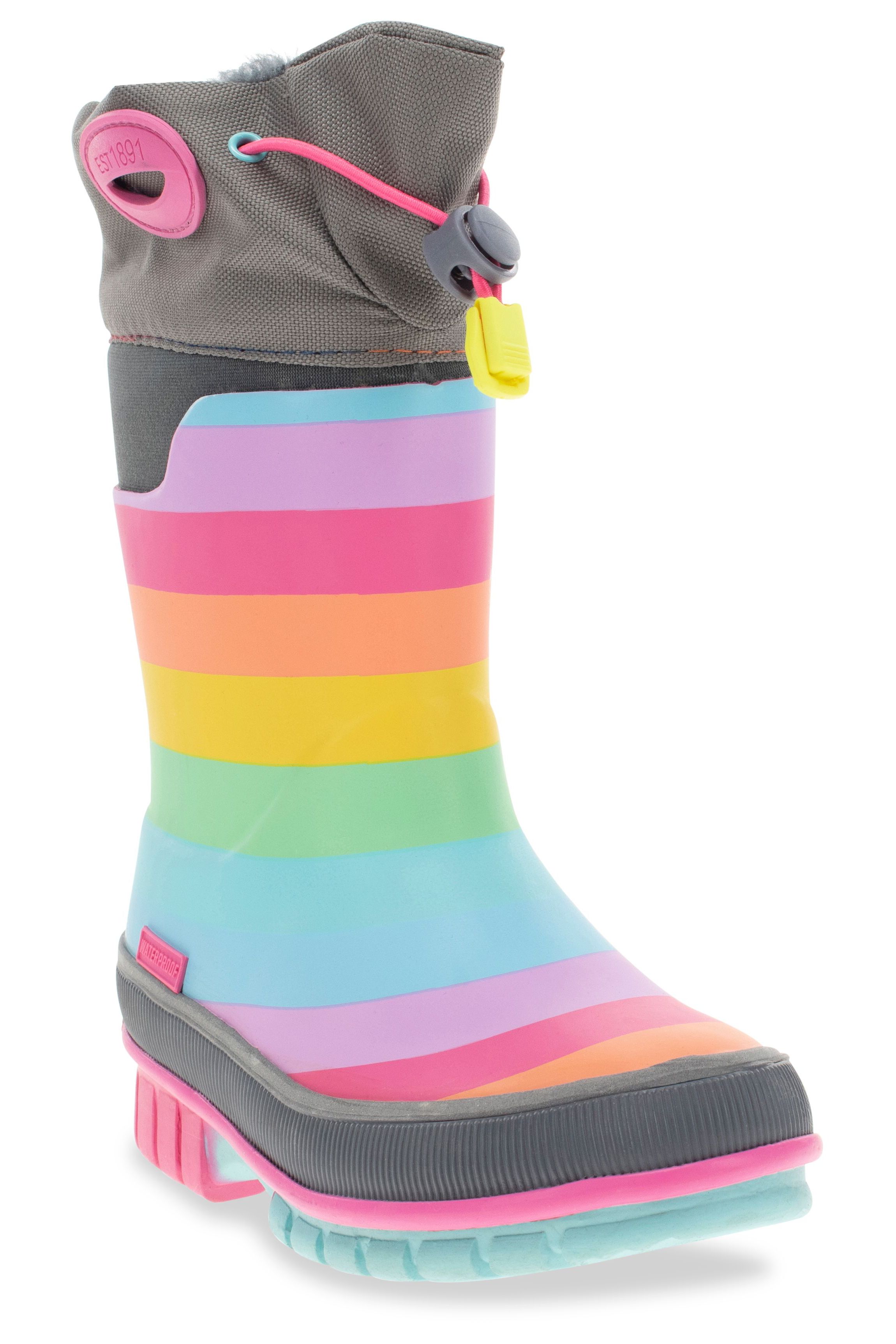 Toddler/Youth Girls Rainbow Rules Winterprene Rain Boot