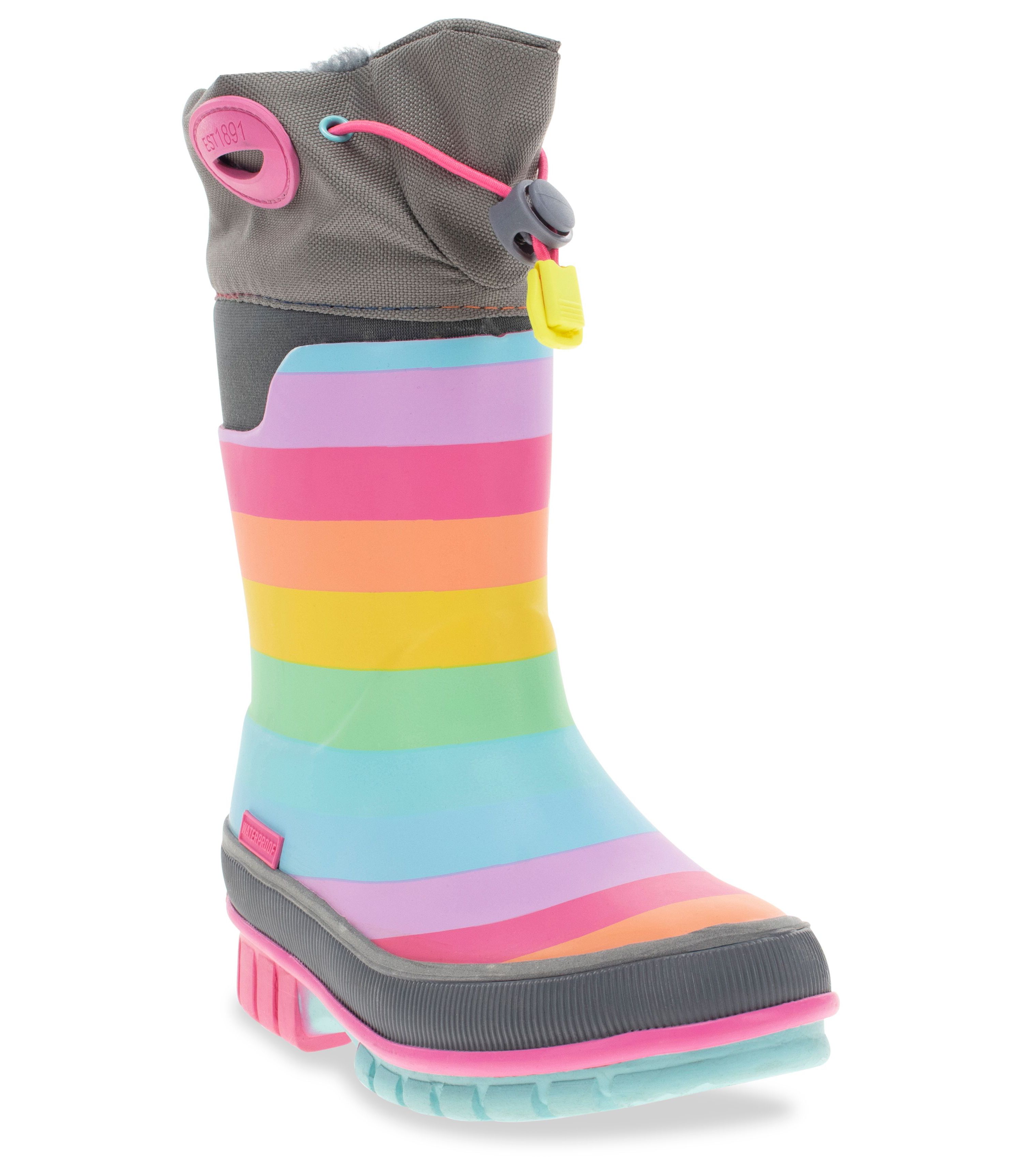 Toddler/Youth Girls Rainbow Rules Winterprene Rain Boot