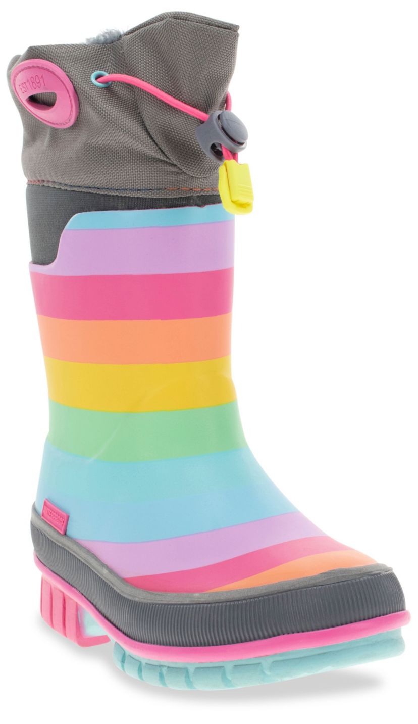Toddler/Youth Girls Rainbow Rules Winterprene Rain Boot